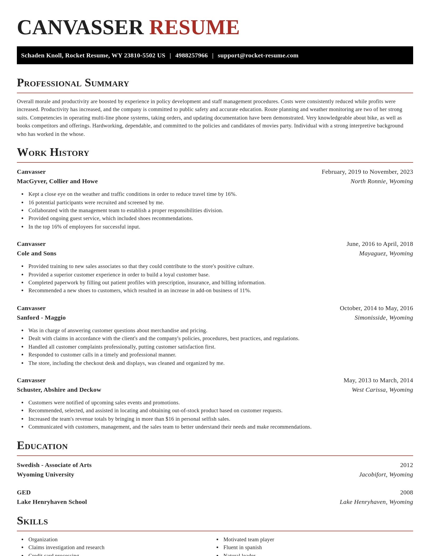 Exquisite resume template