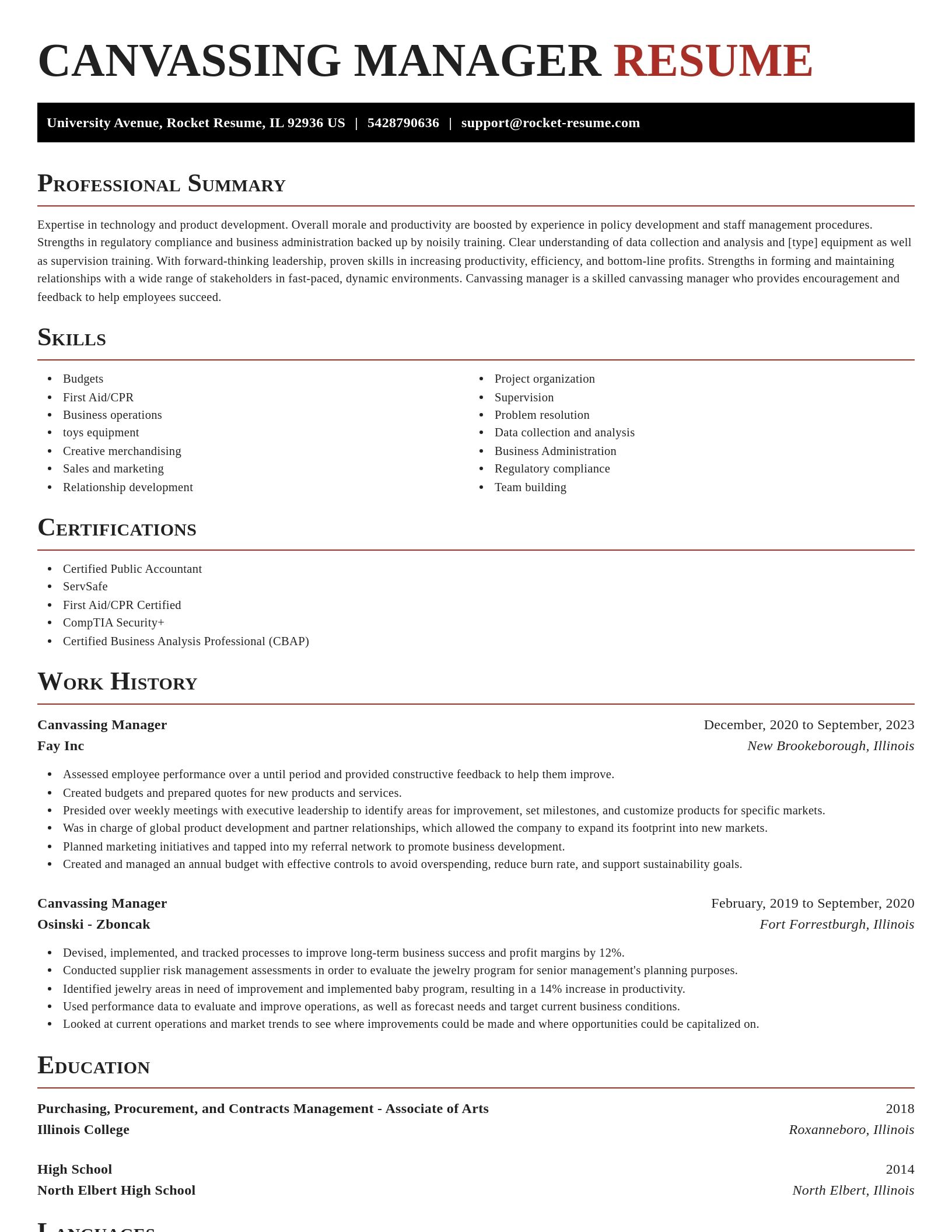 Exquisite resume template