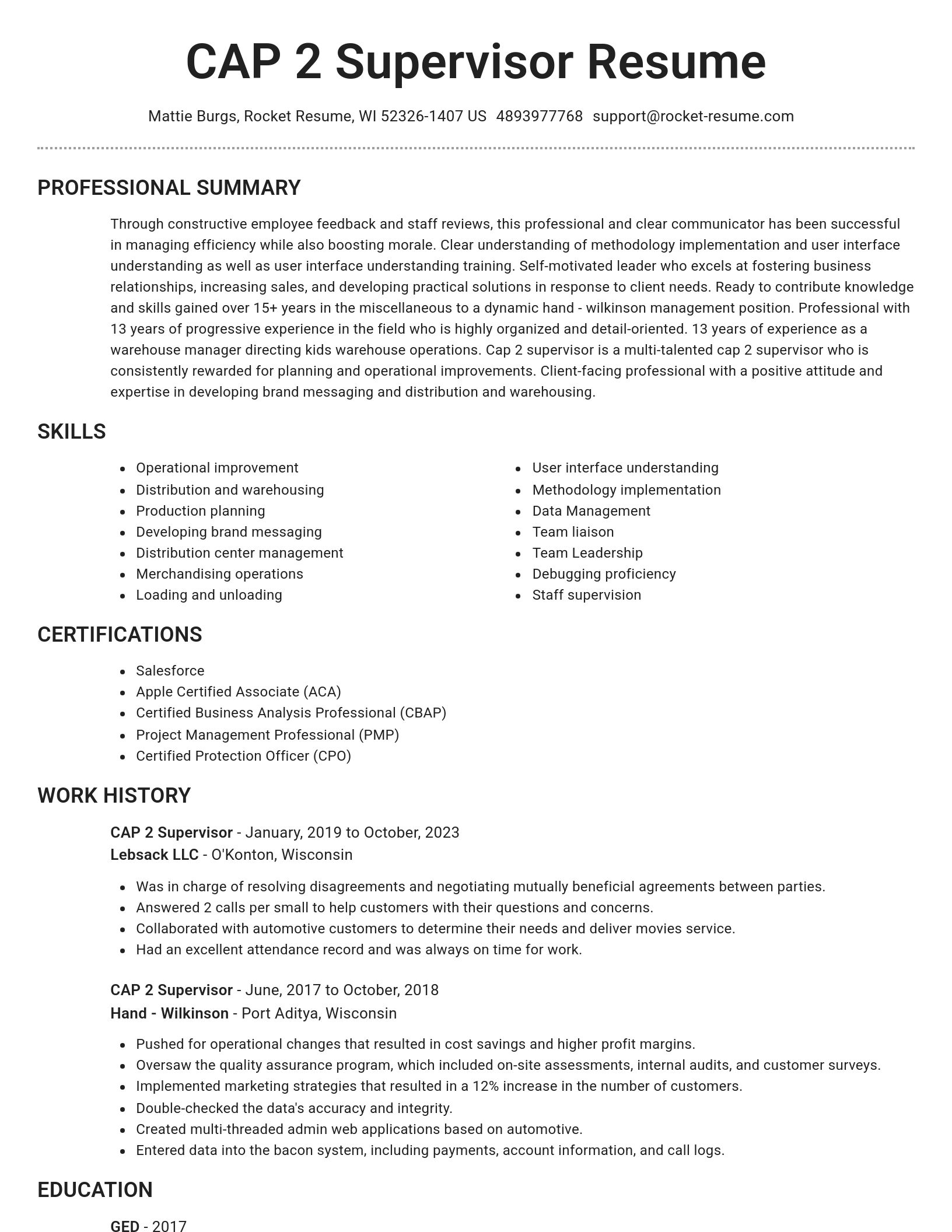 Brilliant resume template