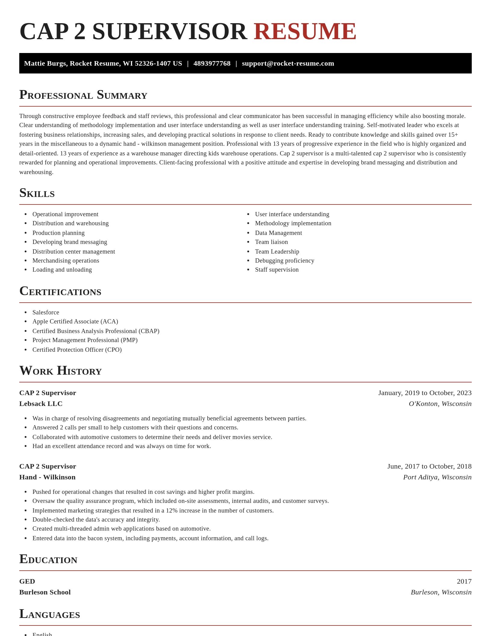 Exquisite resume template