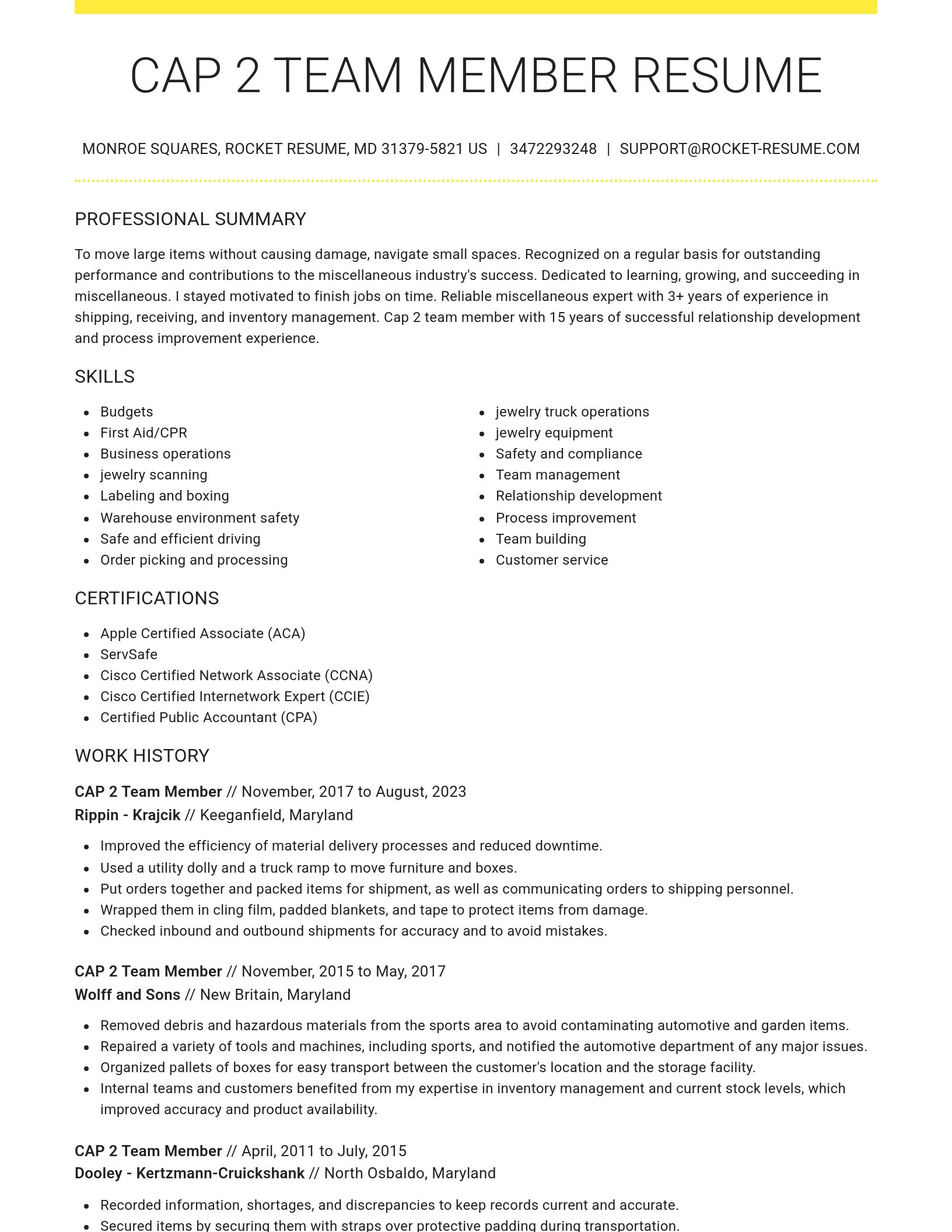 Grand resume template