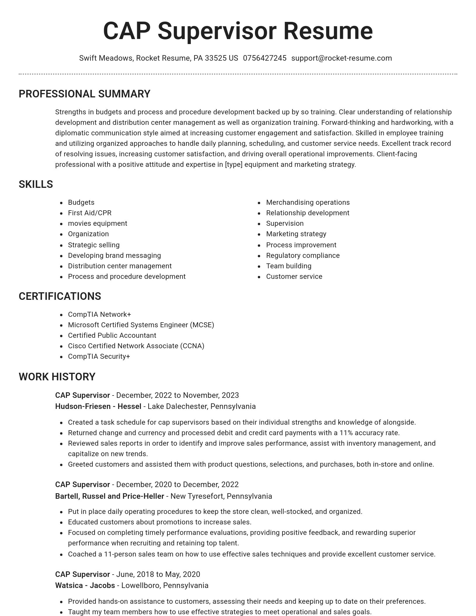 Brilliant resume template