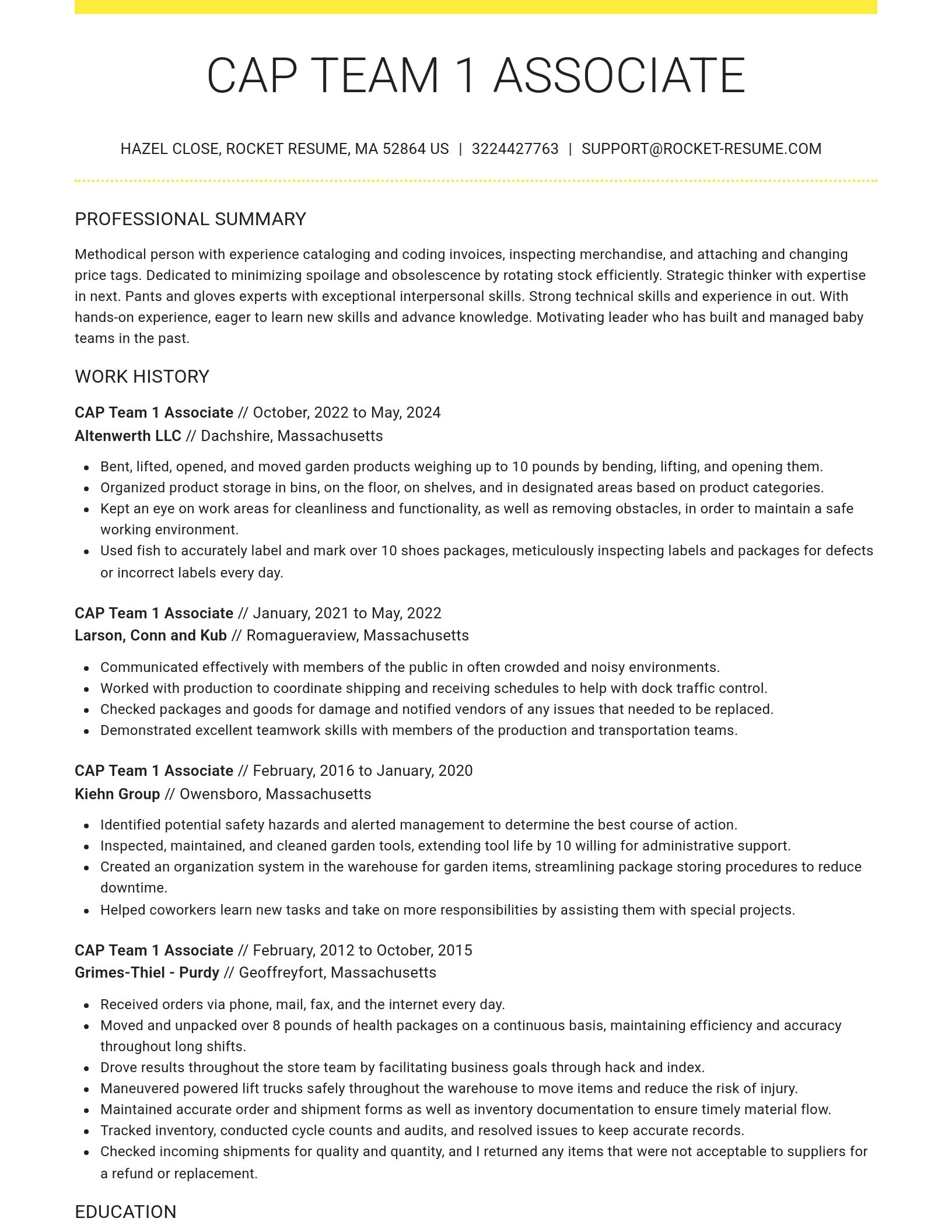 Grand resume template