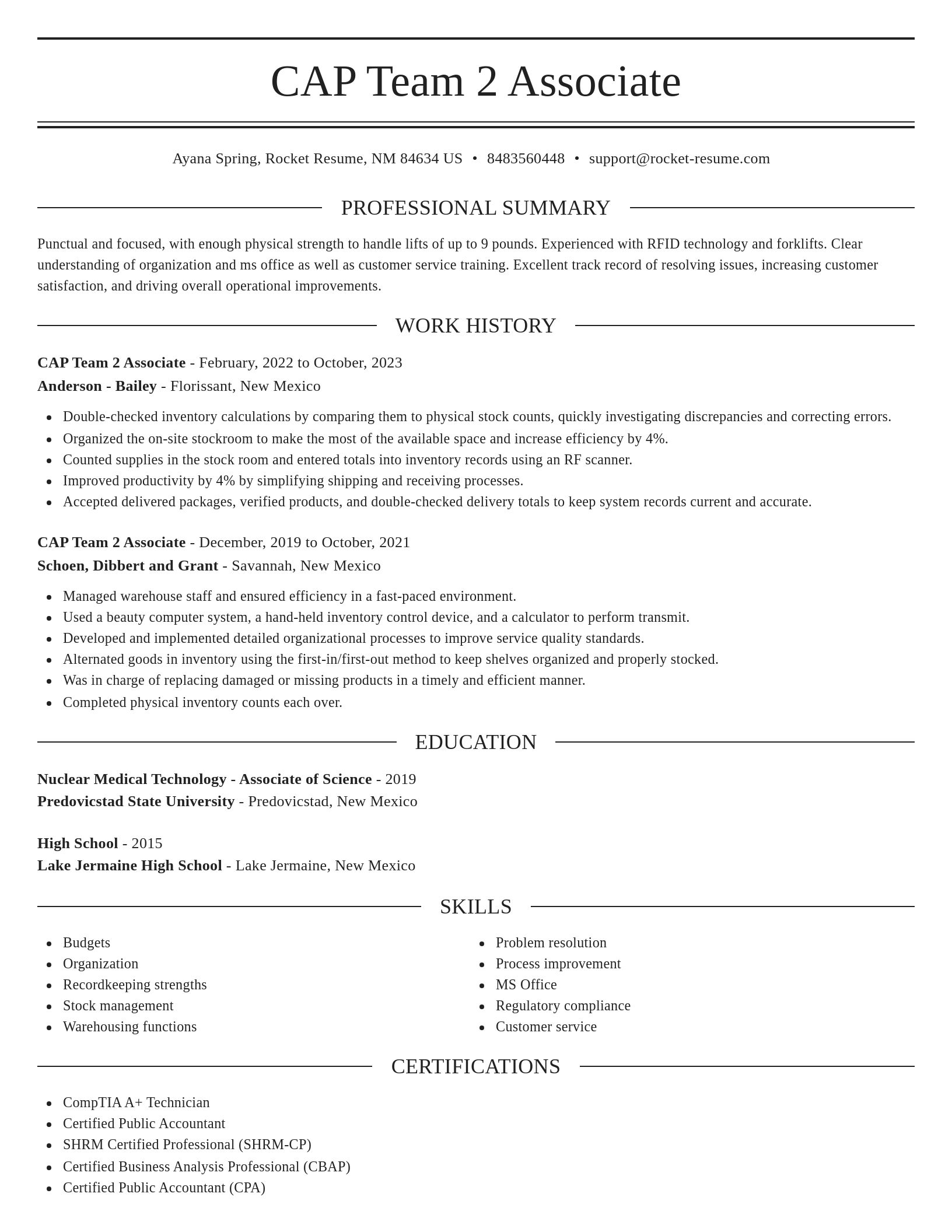 Elegant resume template