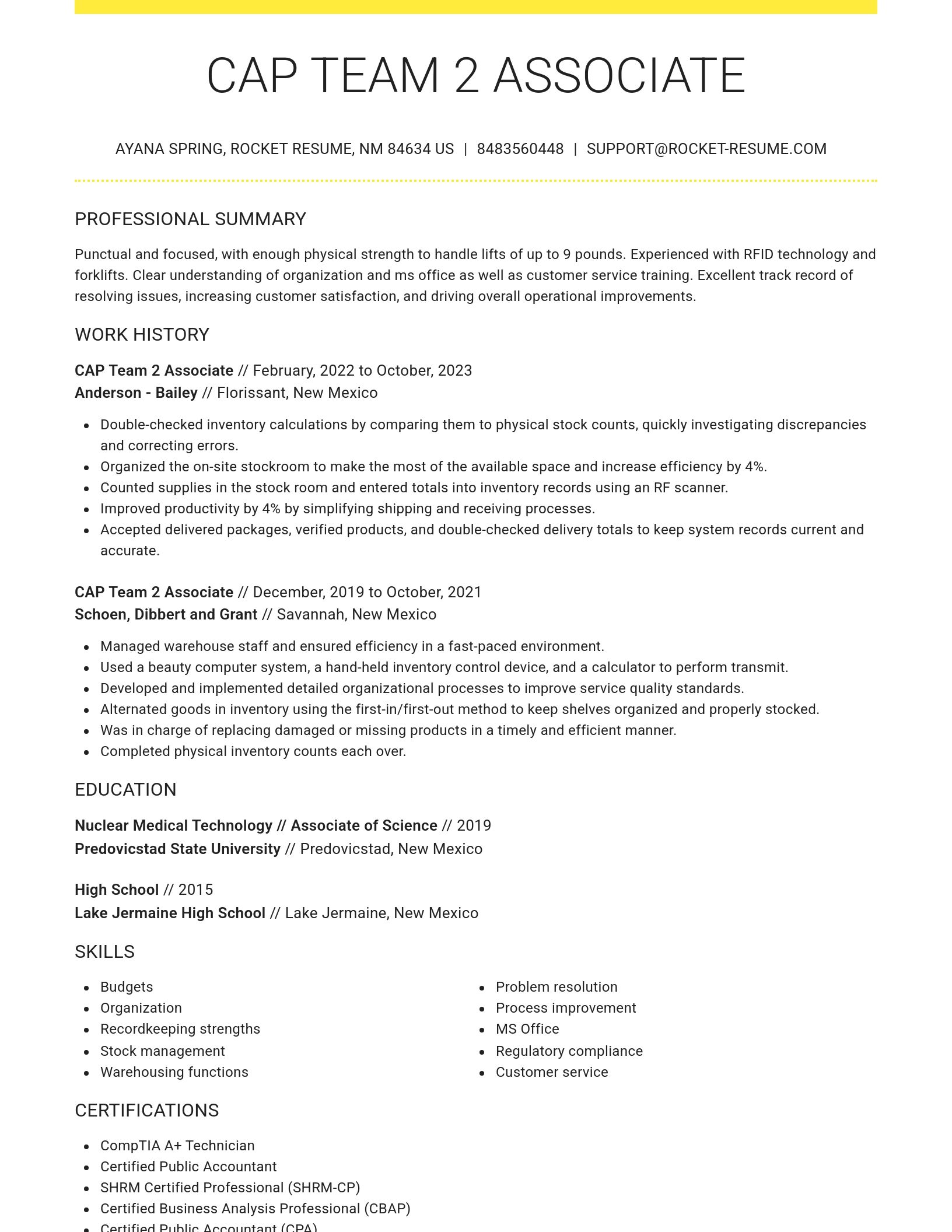 Grand resume template