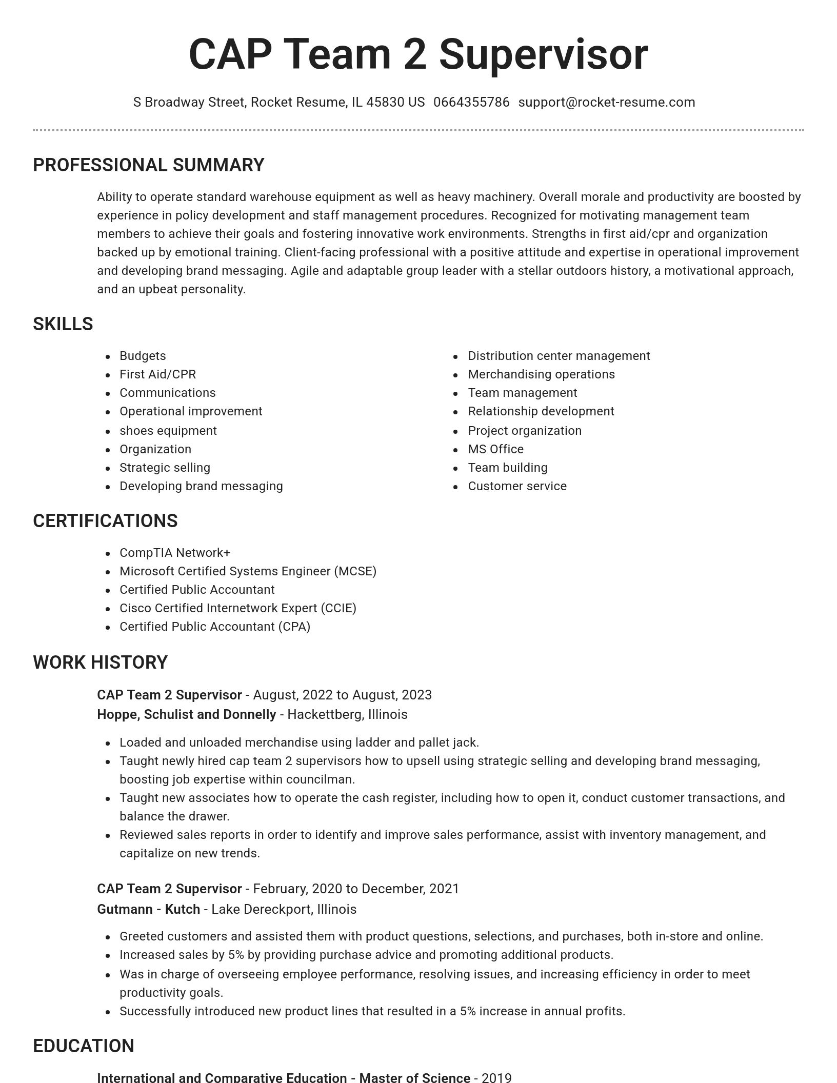 Brilliant resume template