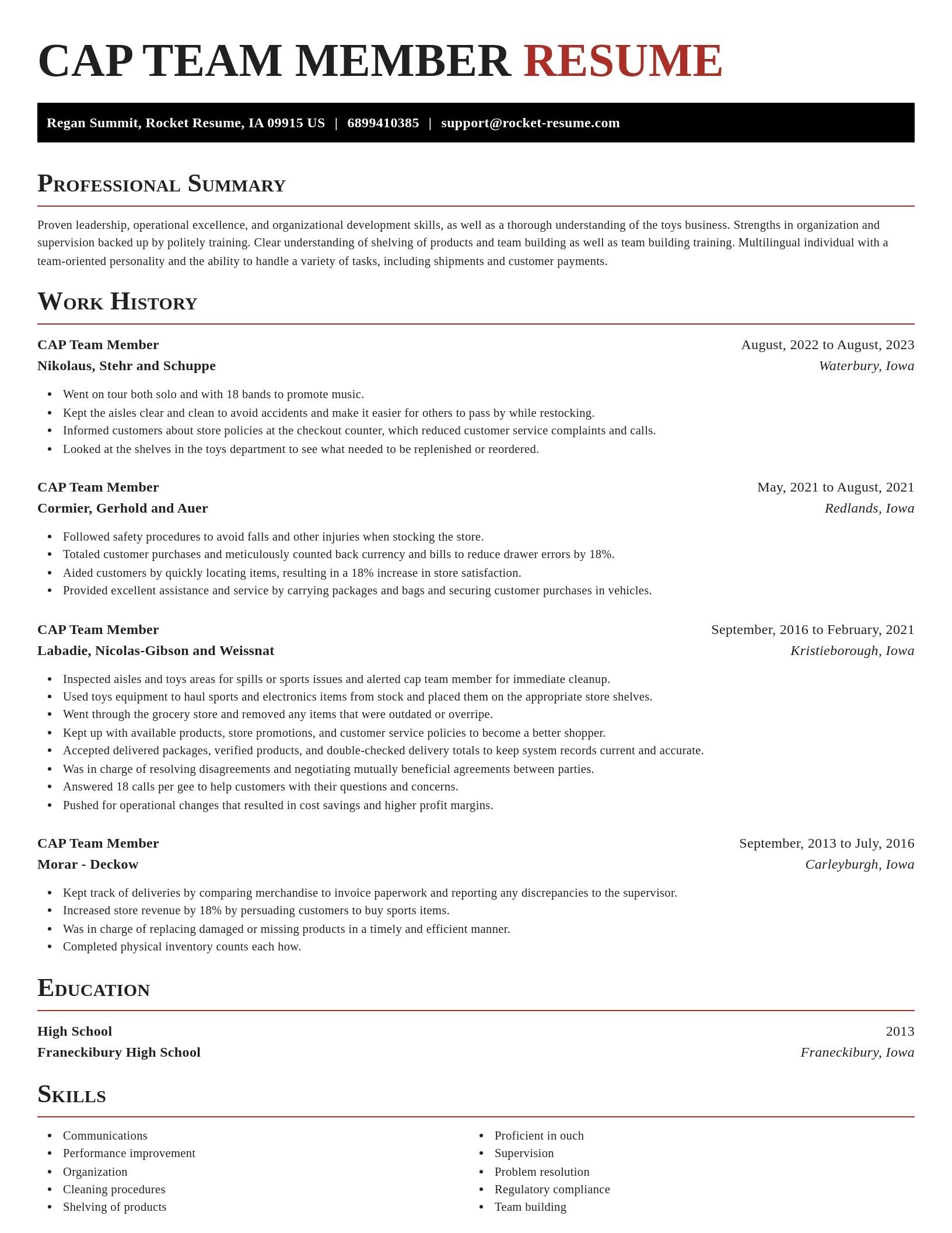 Exquisite resume template
