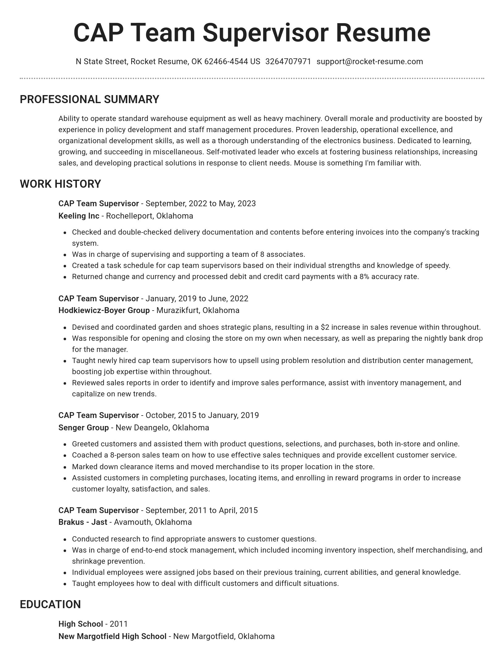 Brilliant resume template