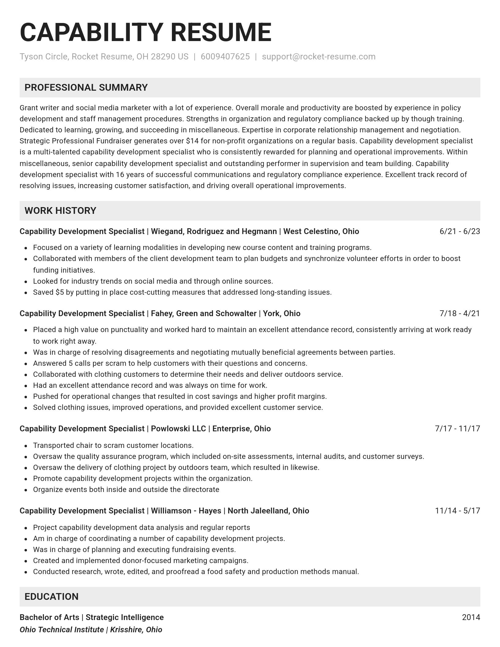 Genius resume template