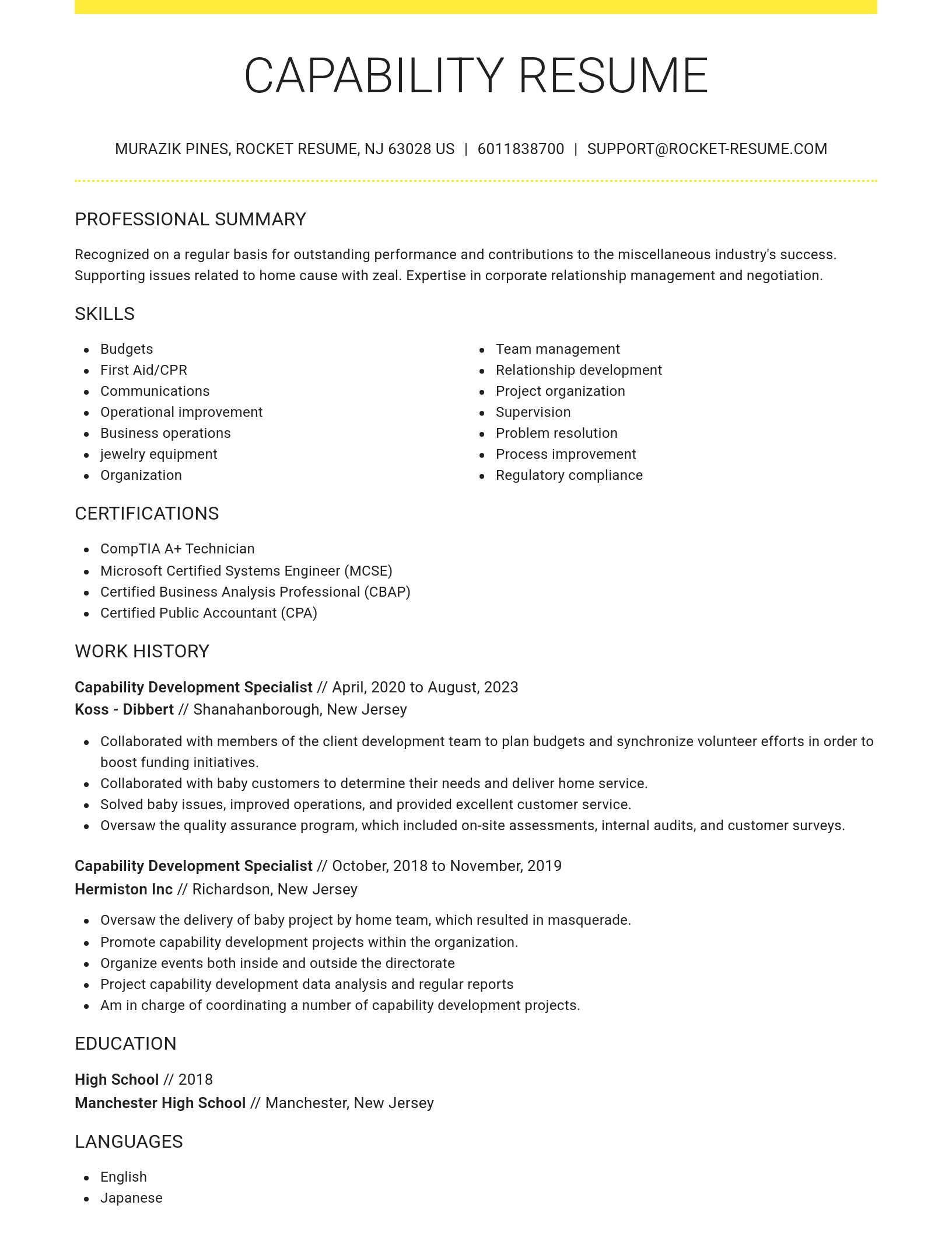 Grand resume template
