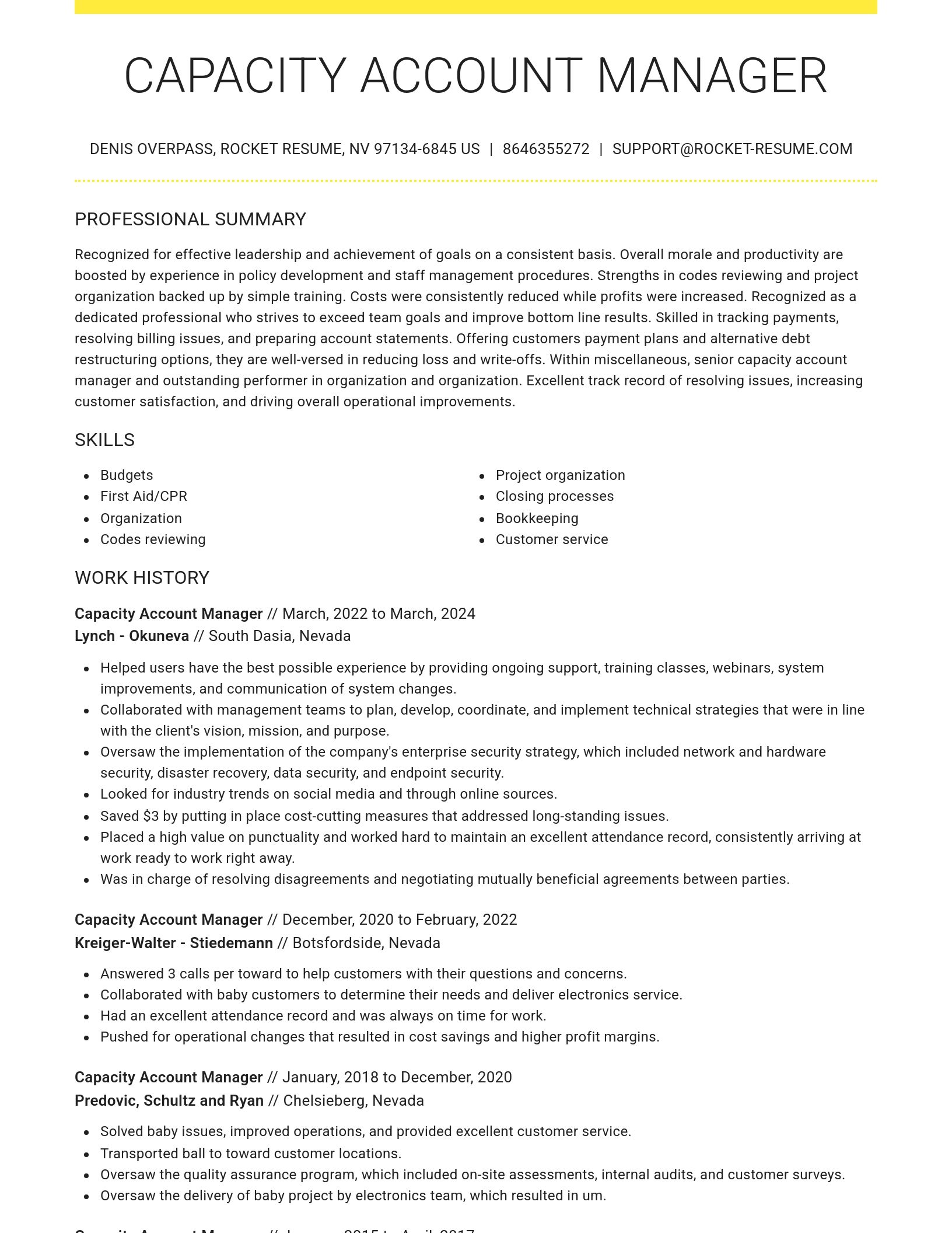 Grand resume template