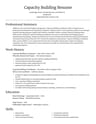 Capacity Building Coordinator resume template