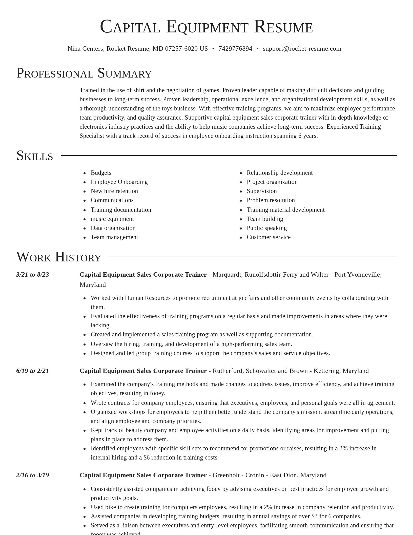 Director resume template