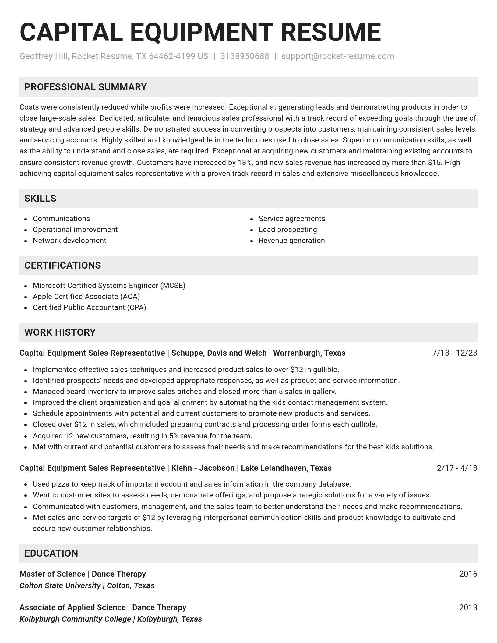 Genius resume template