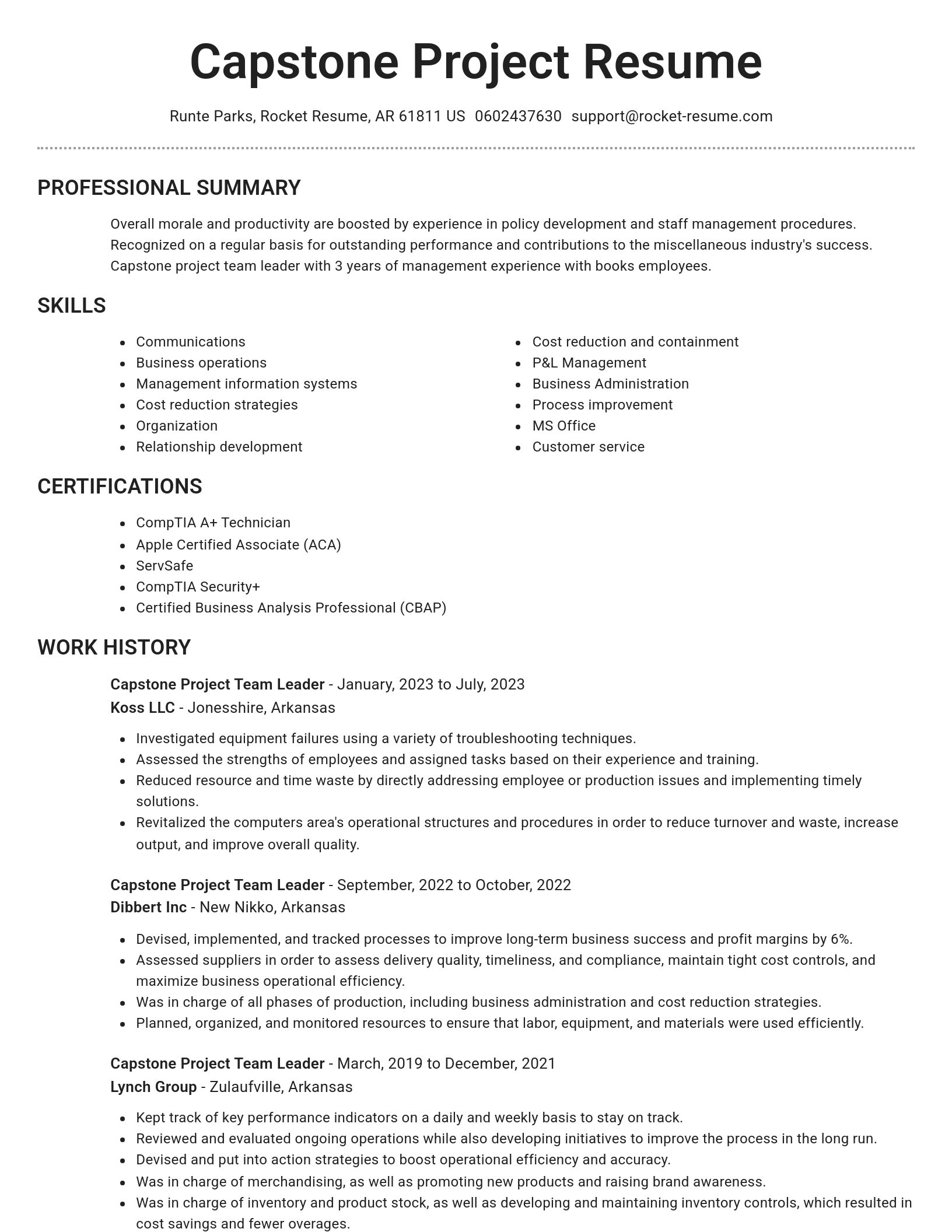 Brilliant resume template