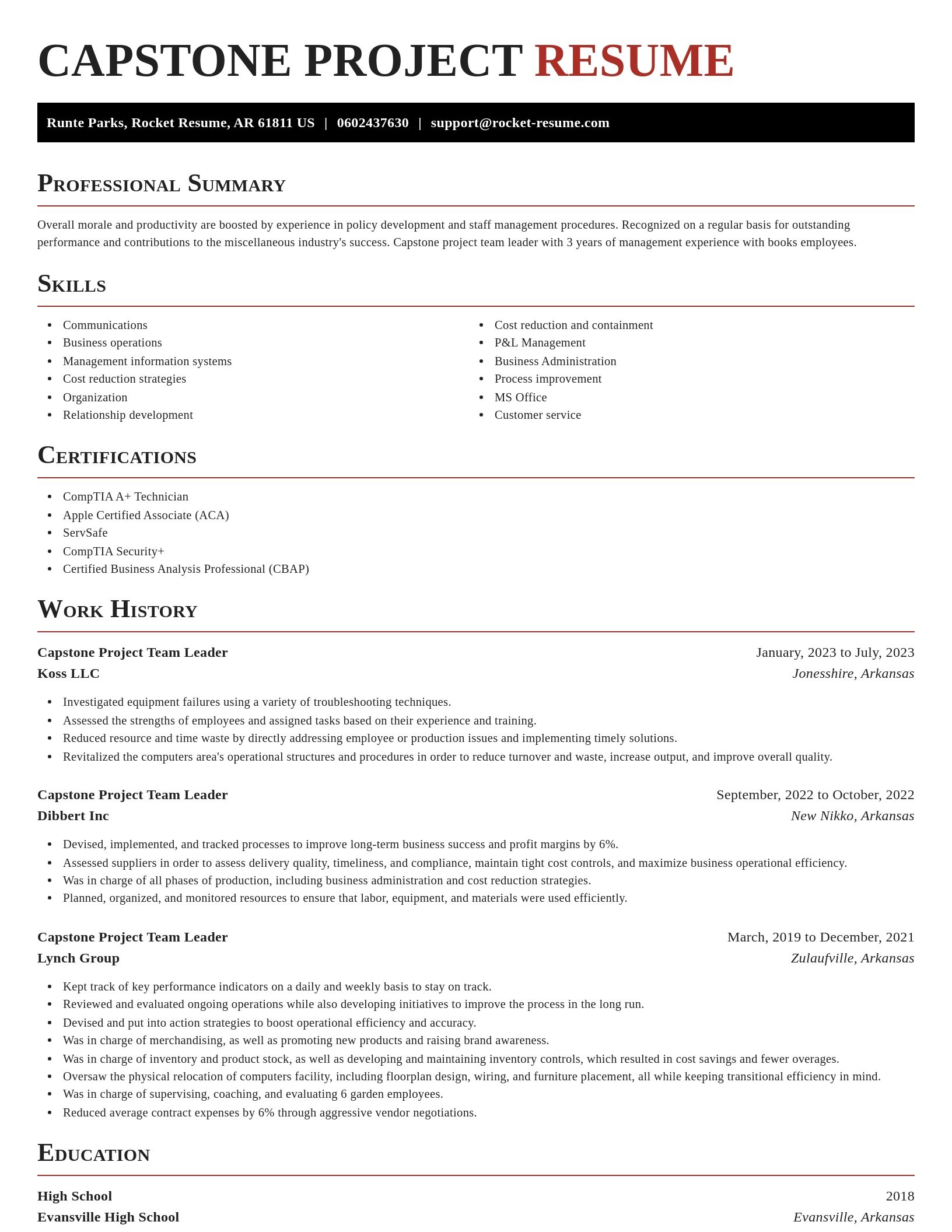 Exquisite resume template