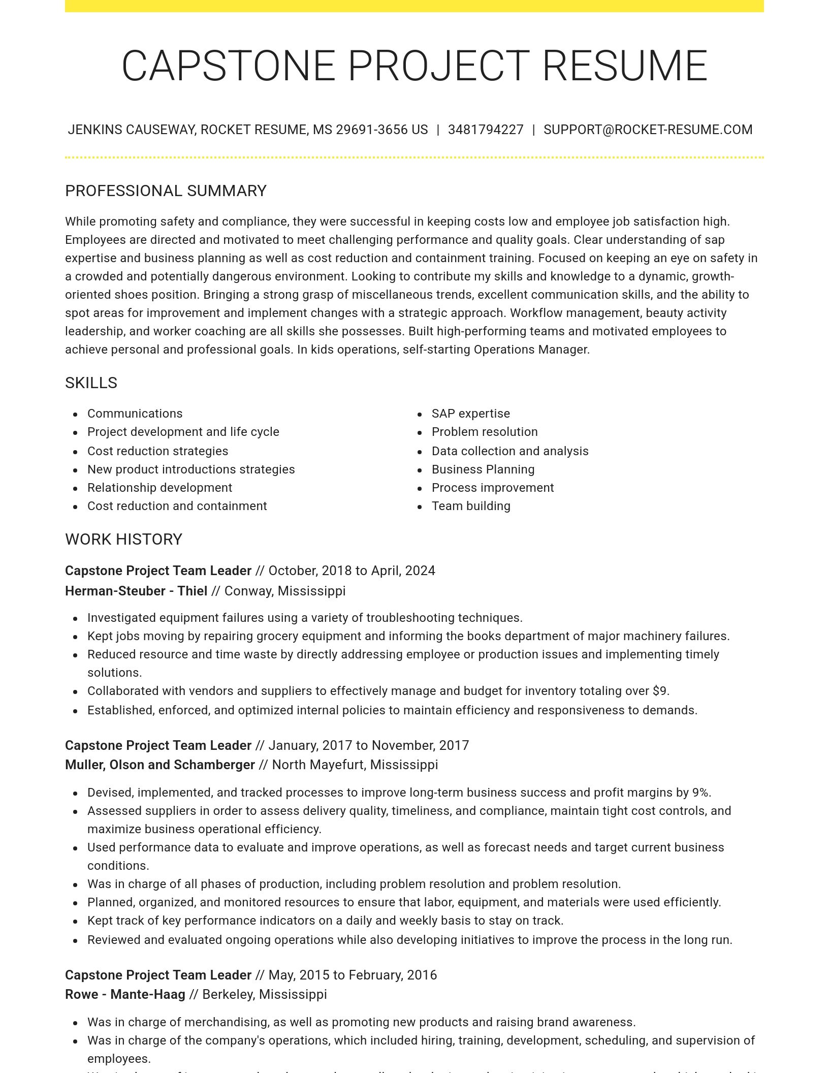 Grand resume template