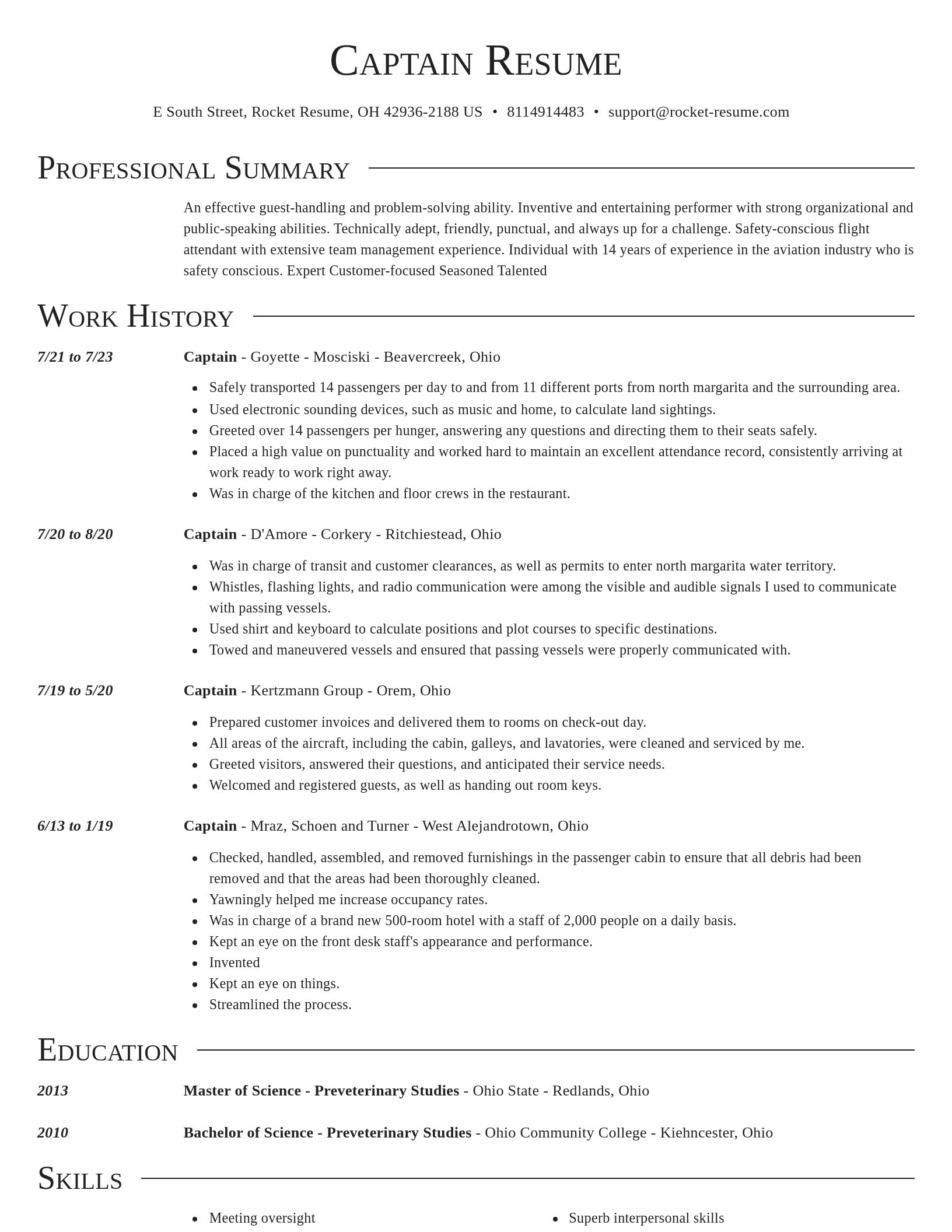 Director resume template
