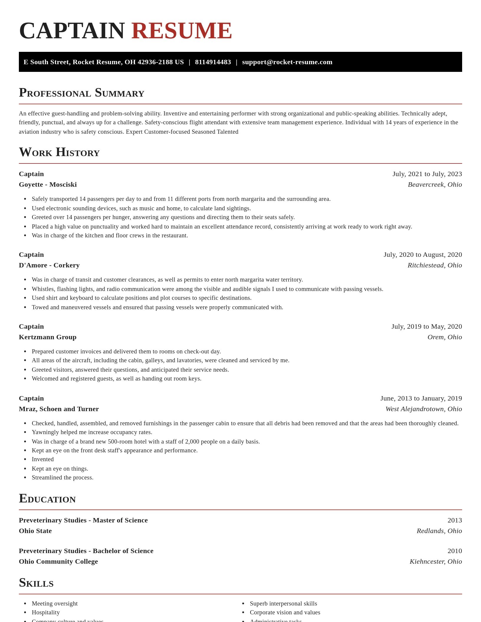 Exquisite resume template