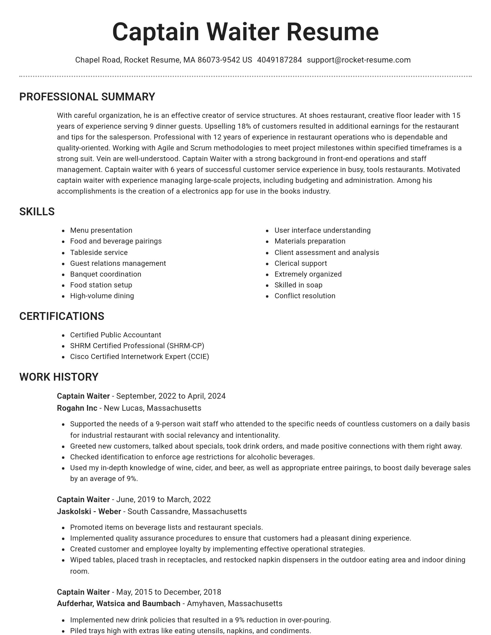 Brilliant resume template