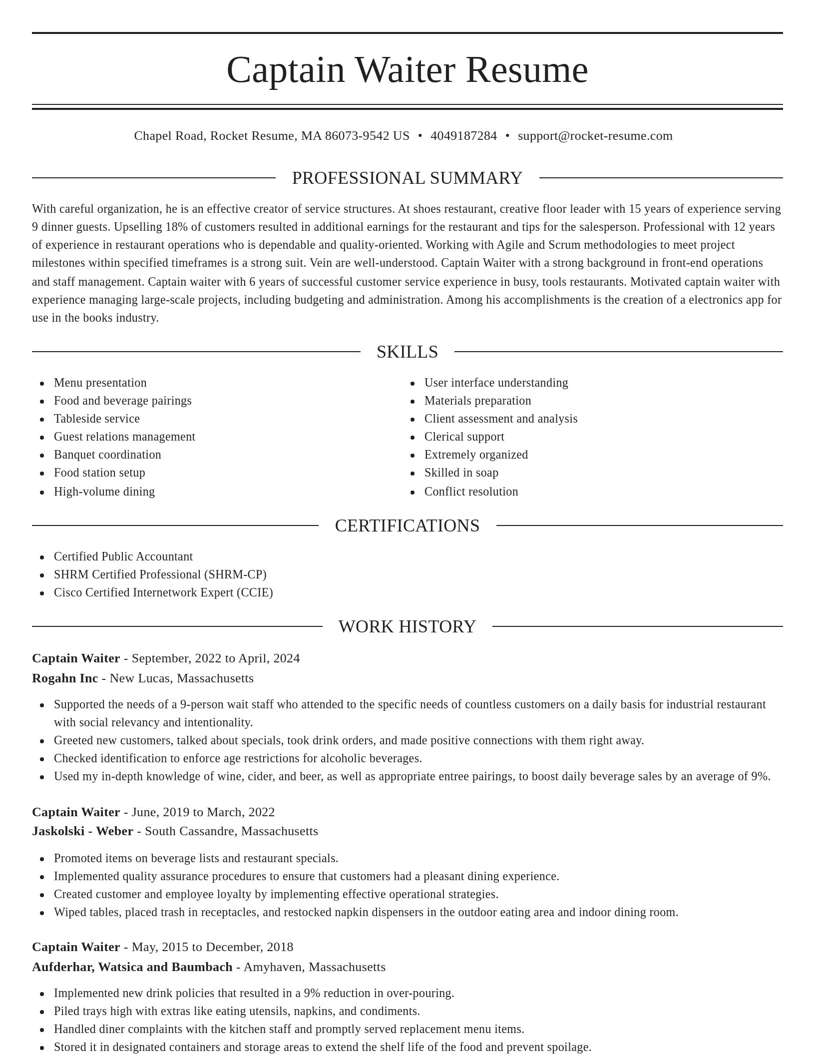 Elegant resume template
