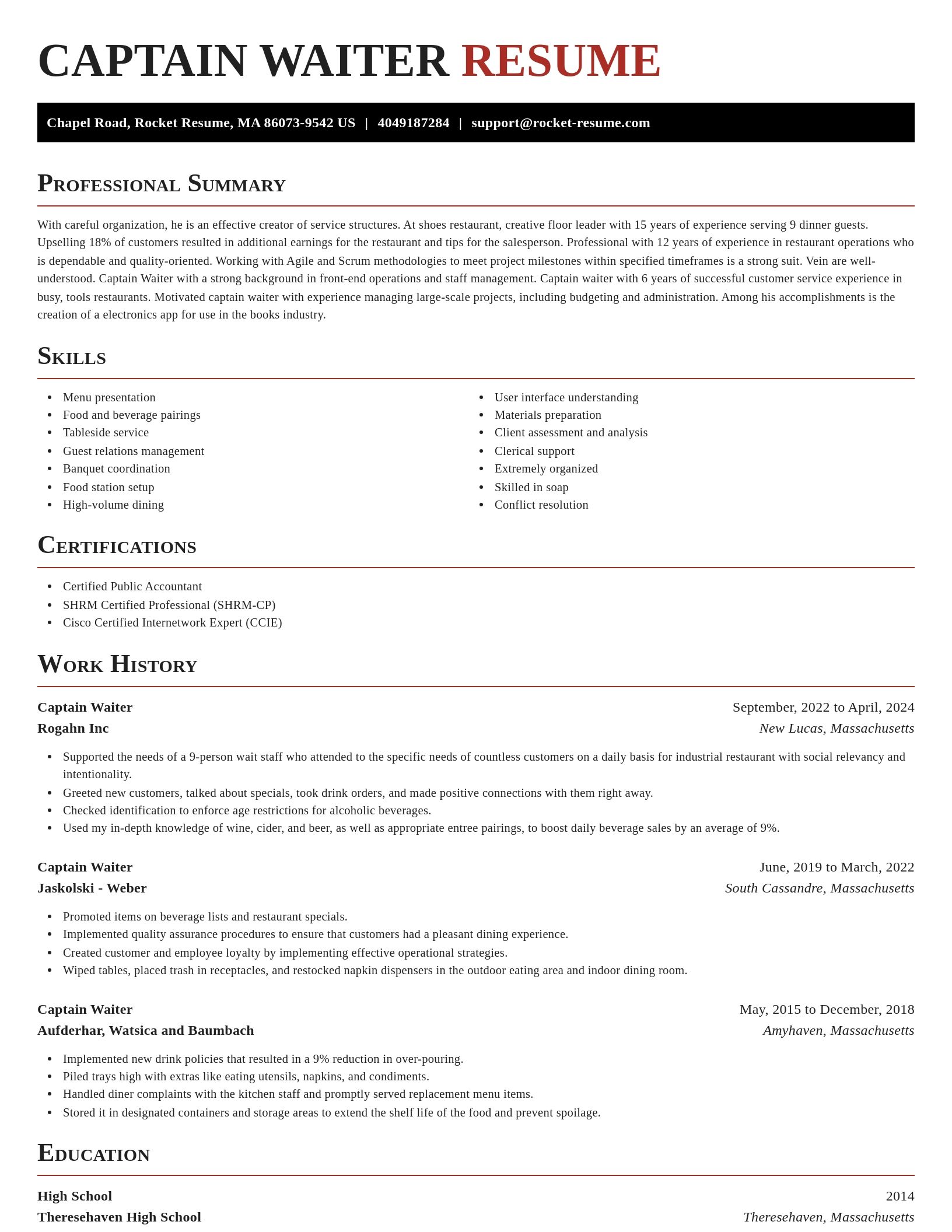 Exquisite resume template