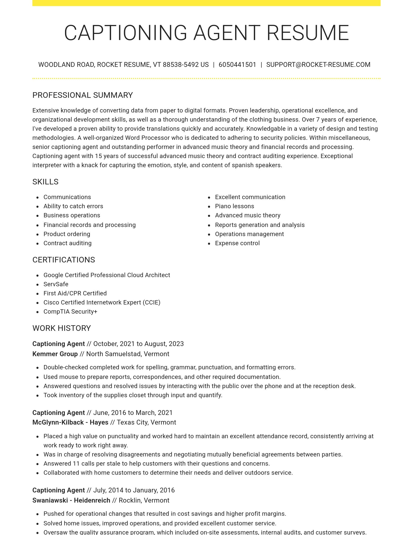 Grand resume template