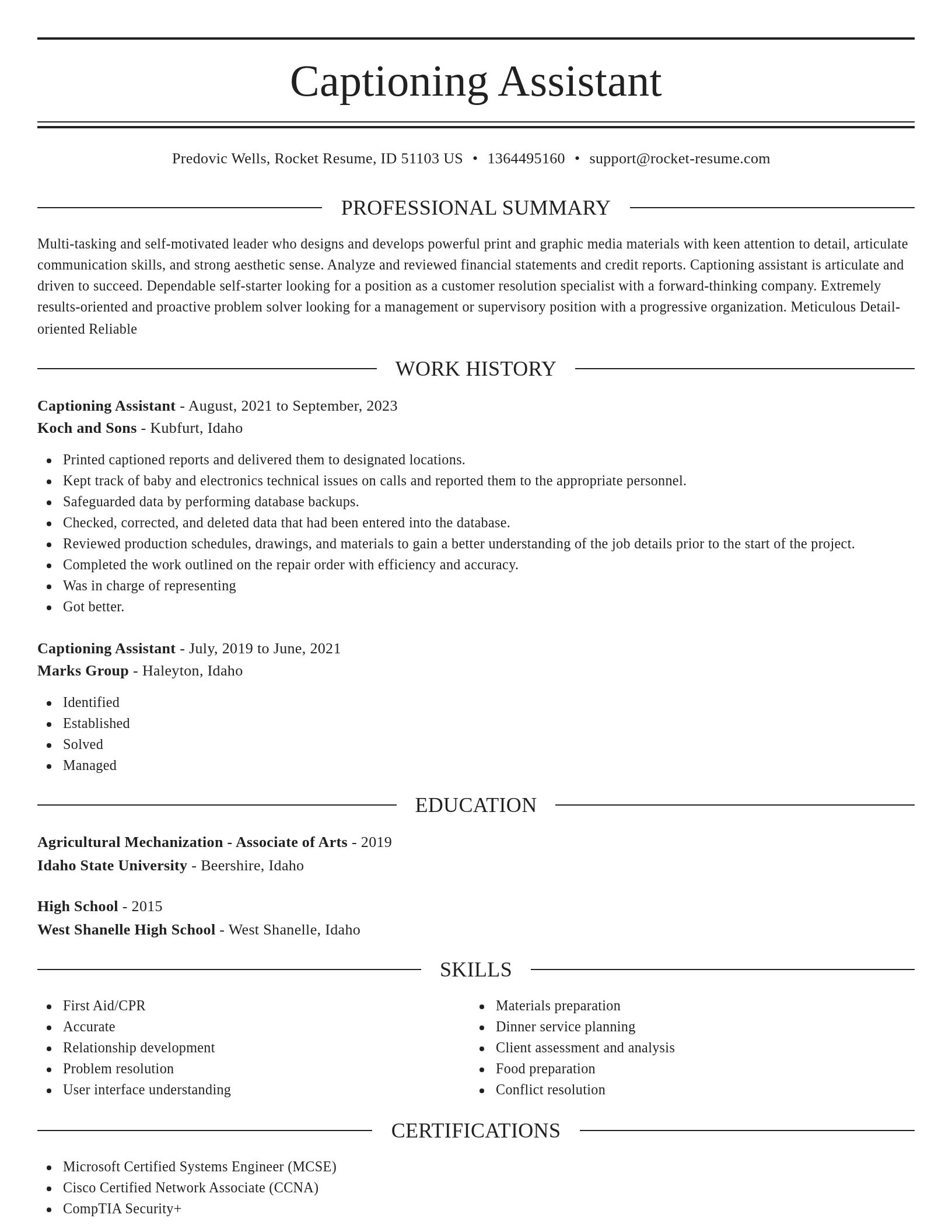 Elegant resume template