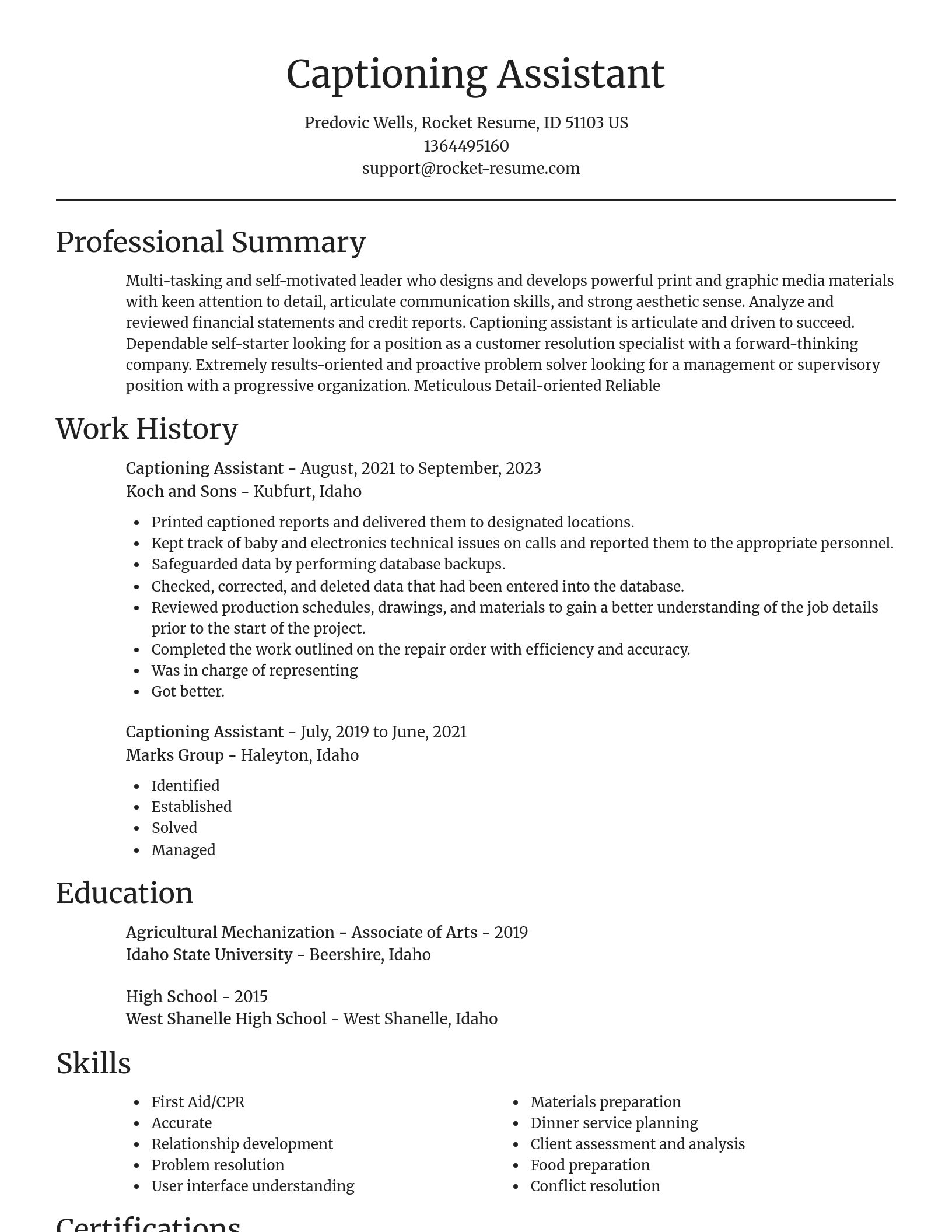 Focal Point resume template
