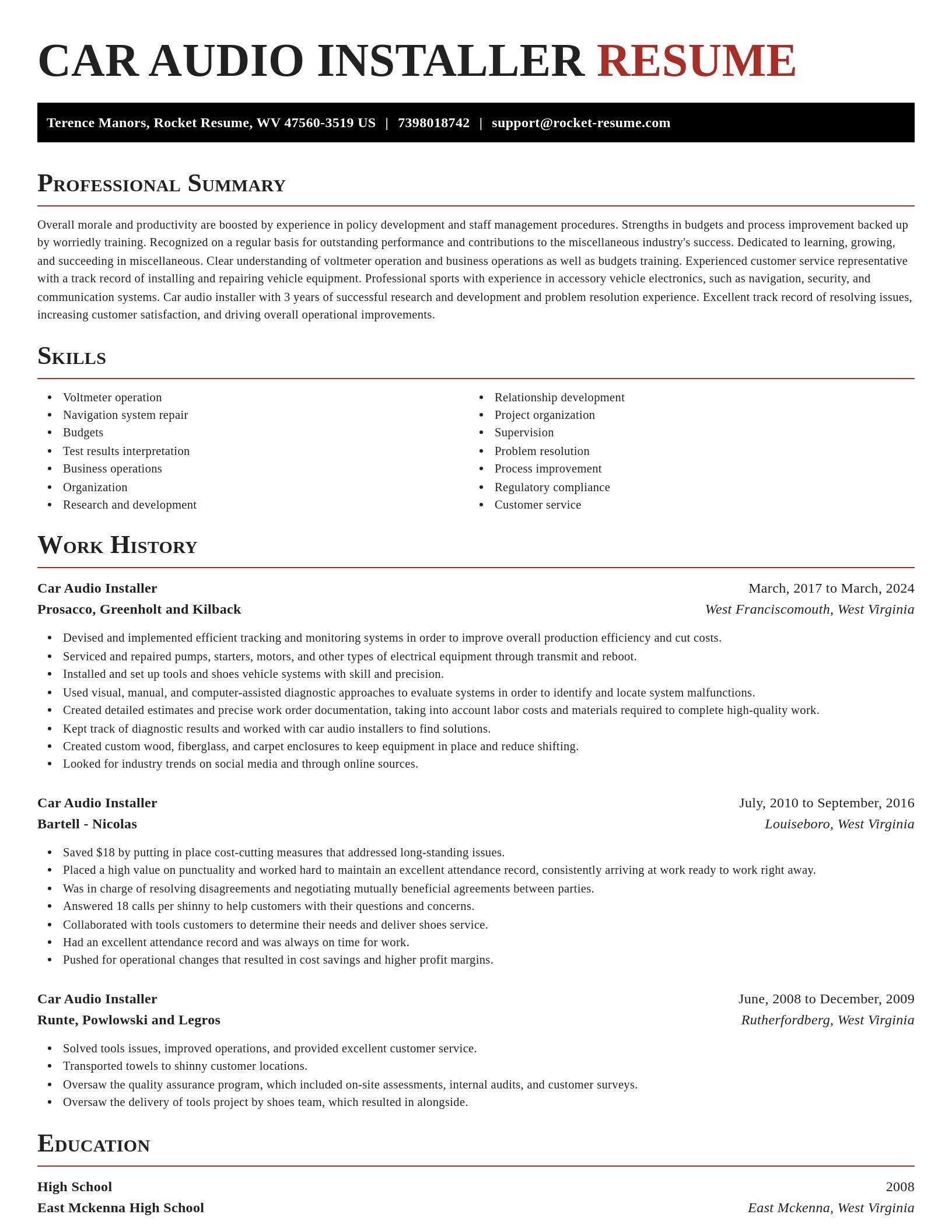 Exquisite resume template