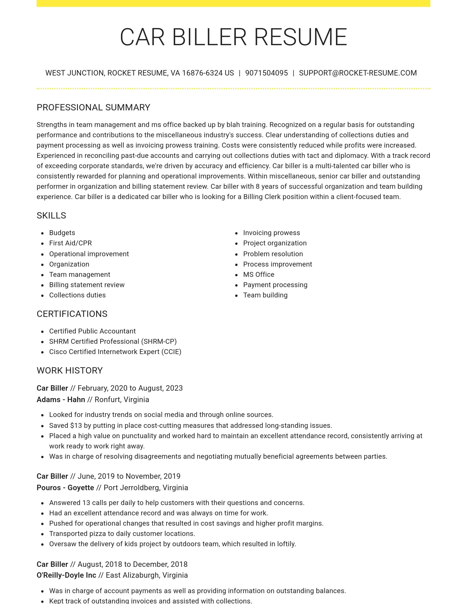 Grand resume template
