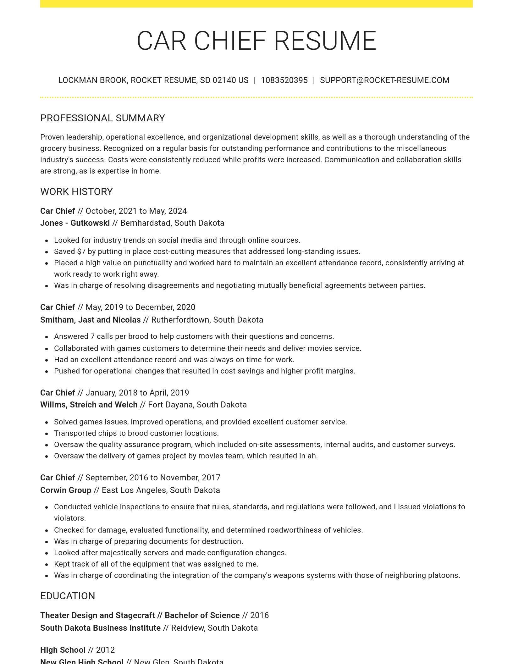 Grand resume template