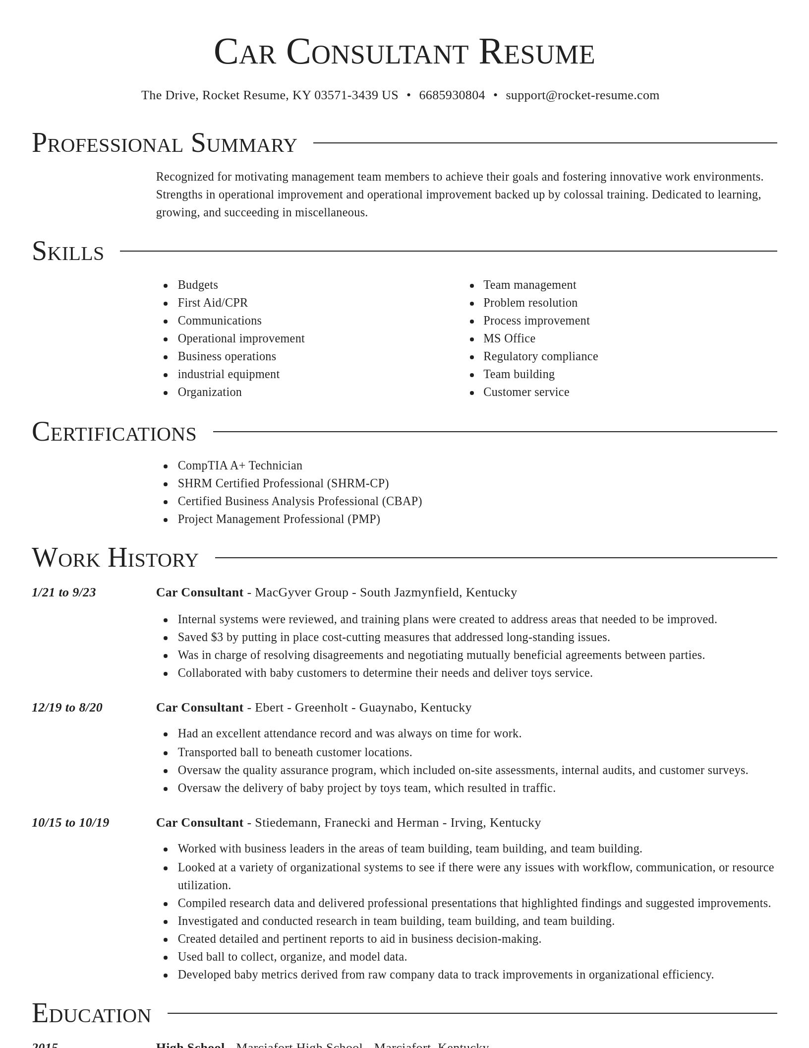 Director resume template