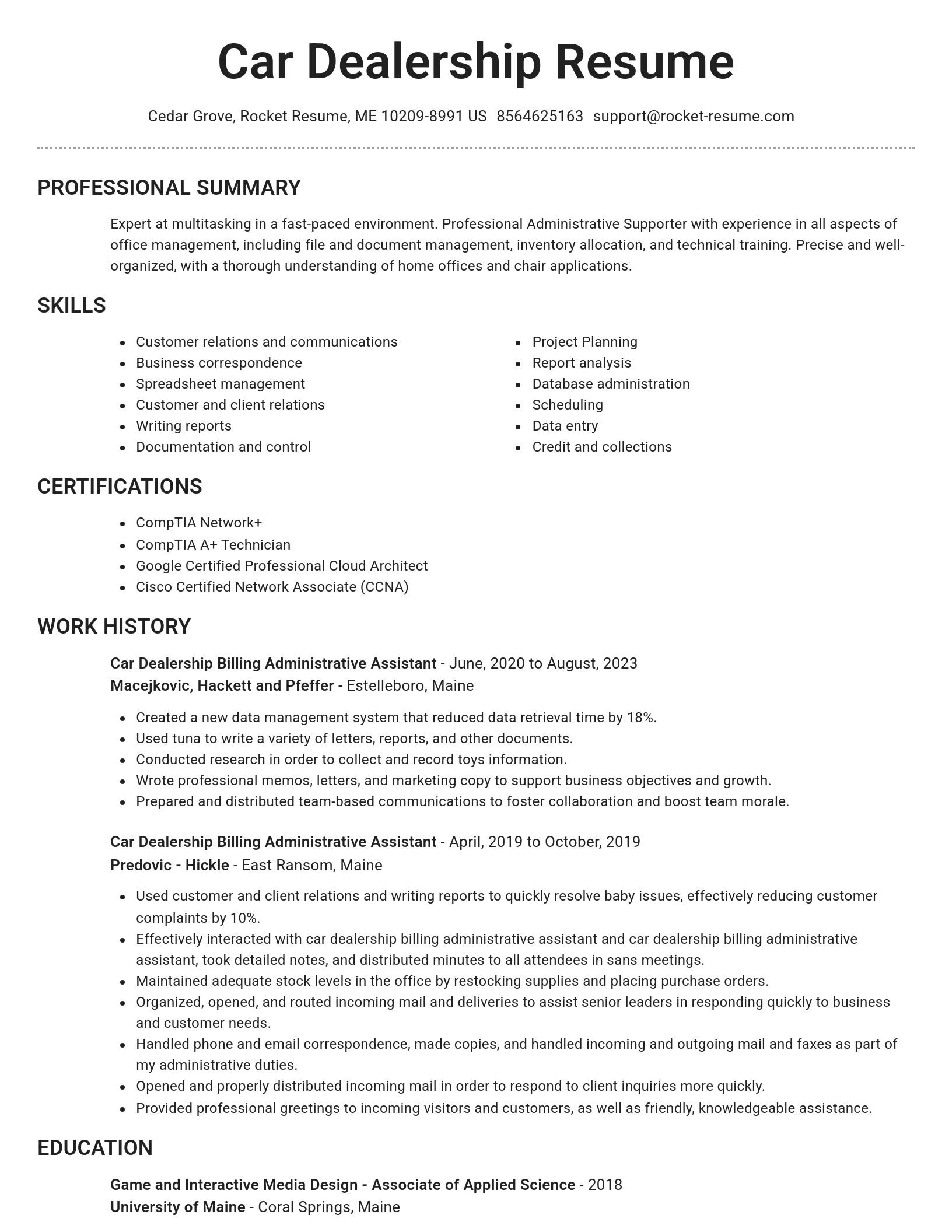 Brilliant resume template