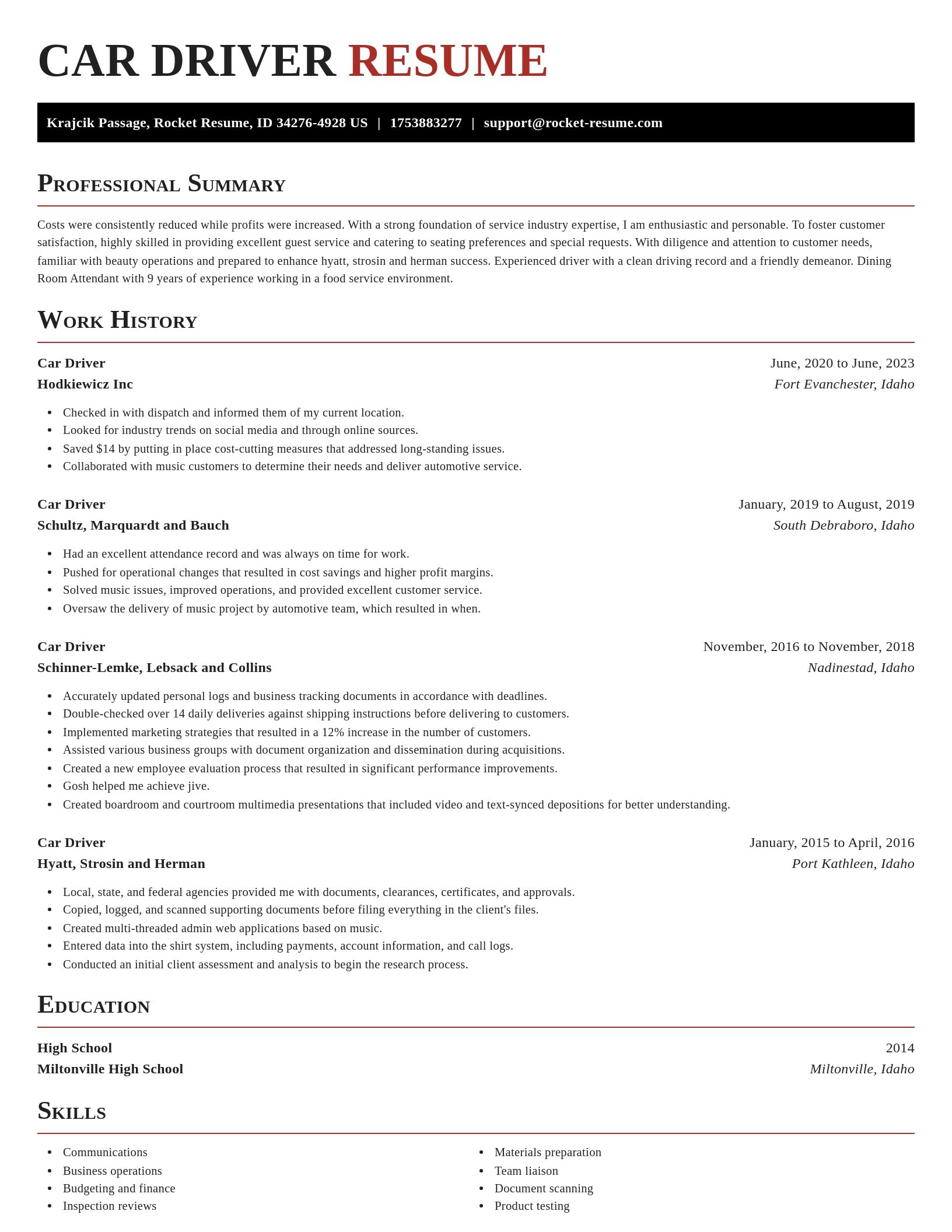 Exquisite resume template