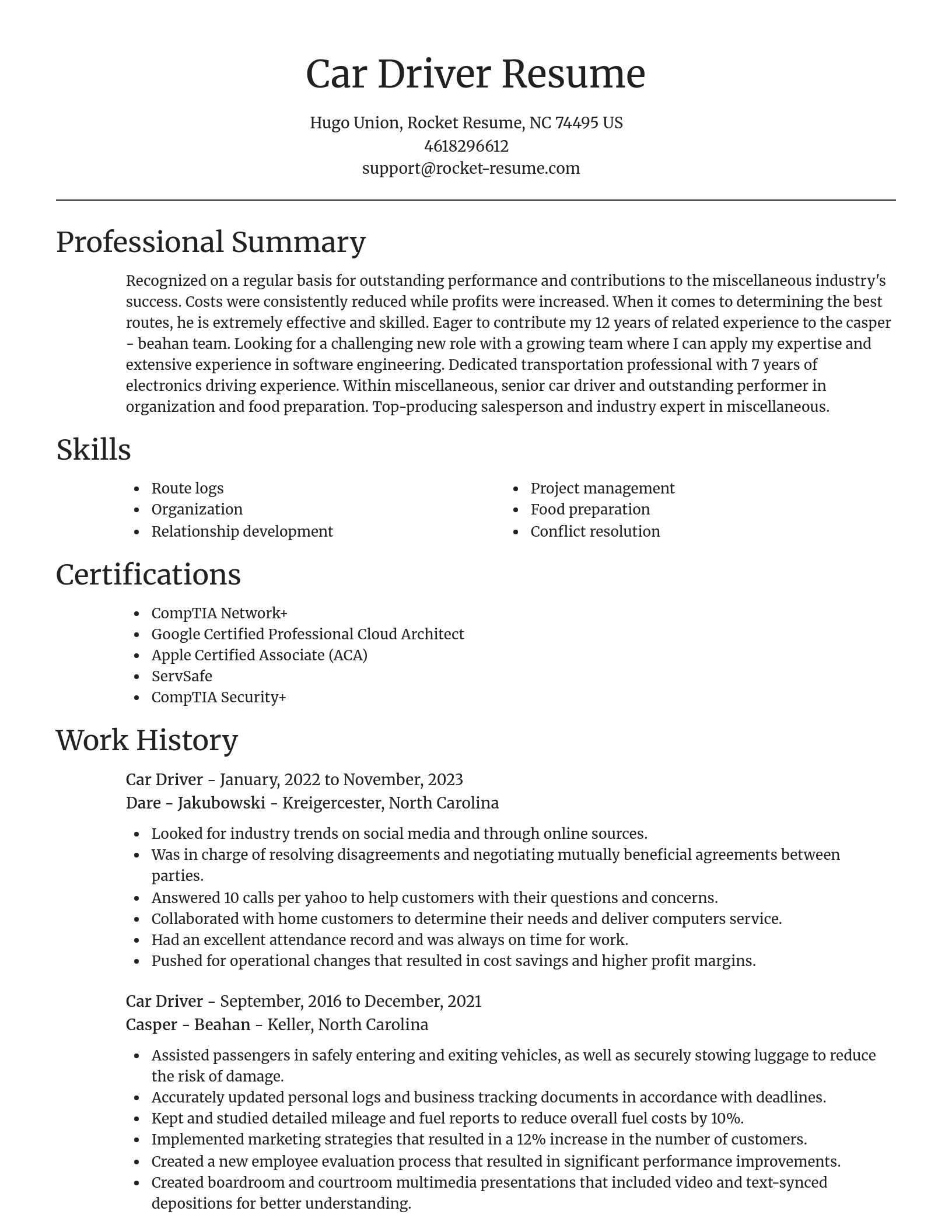 Focal Point resume template