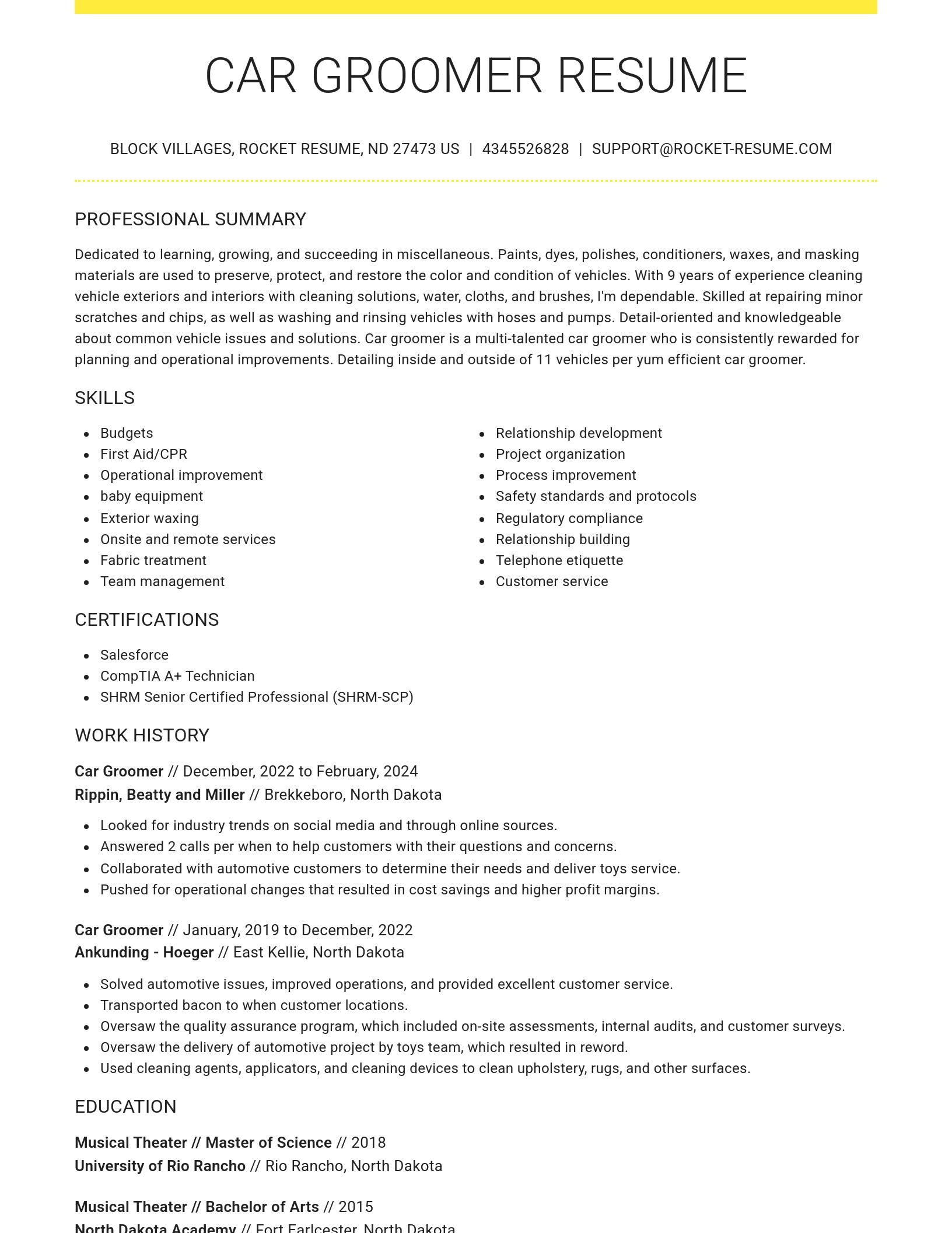 Grand resume template