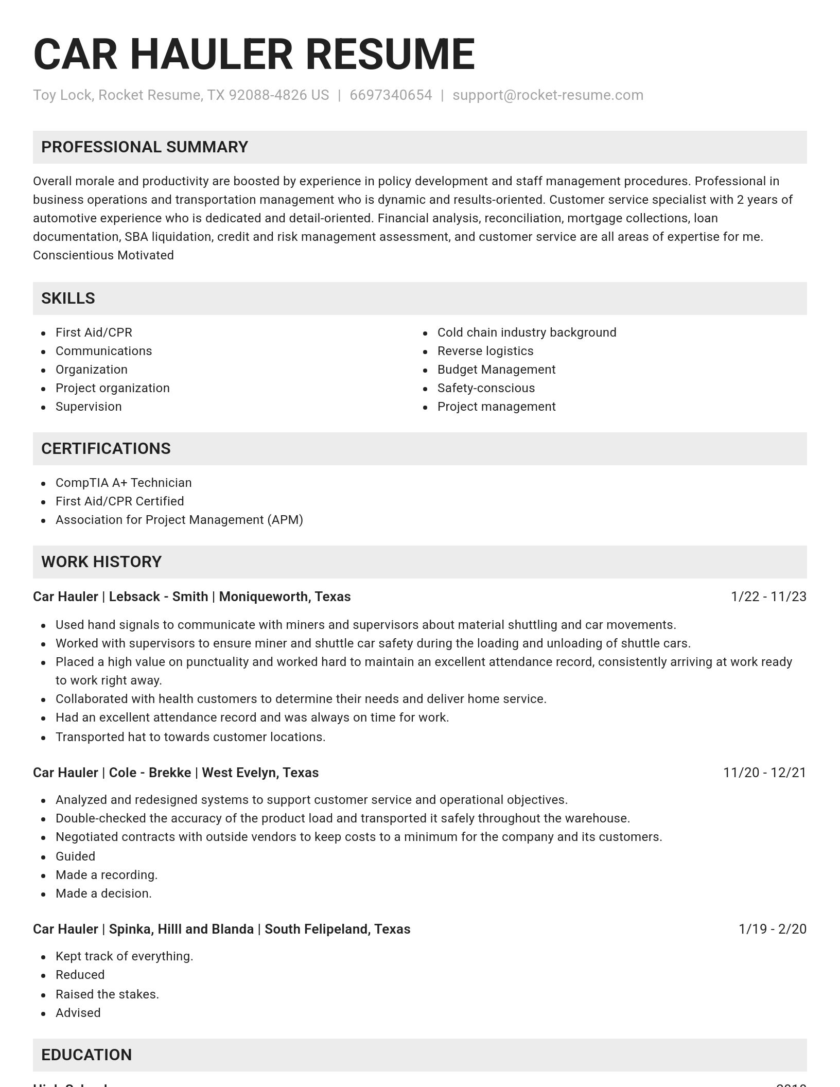 Genius resume template