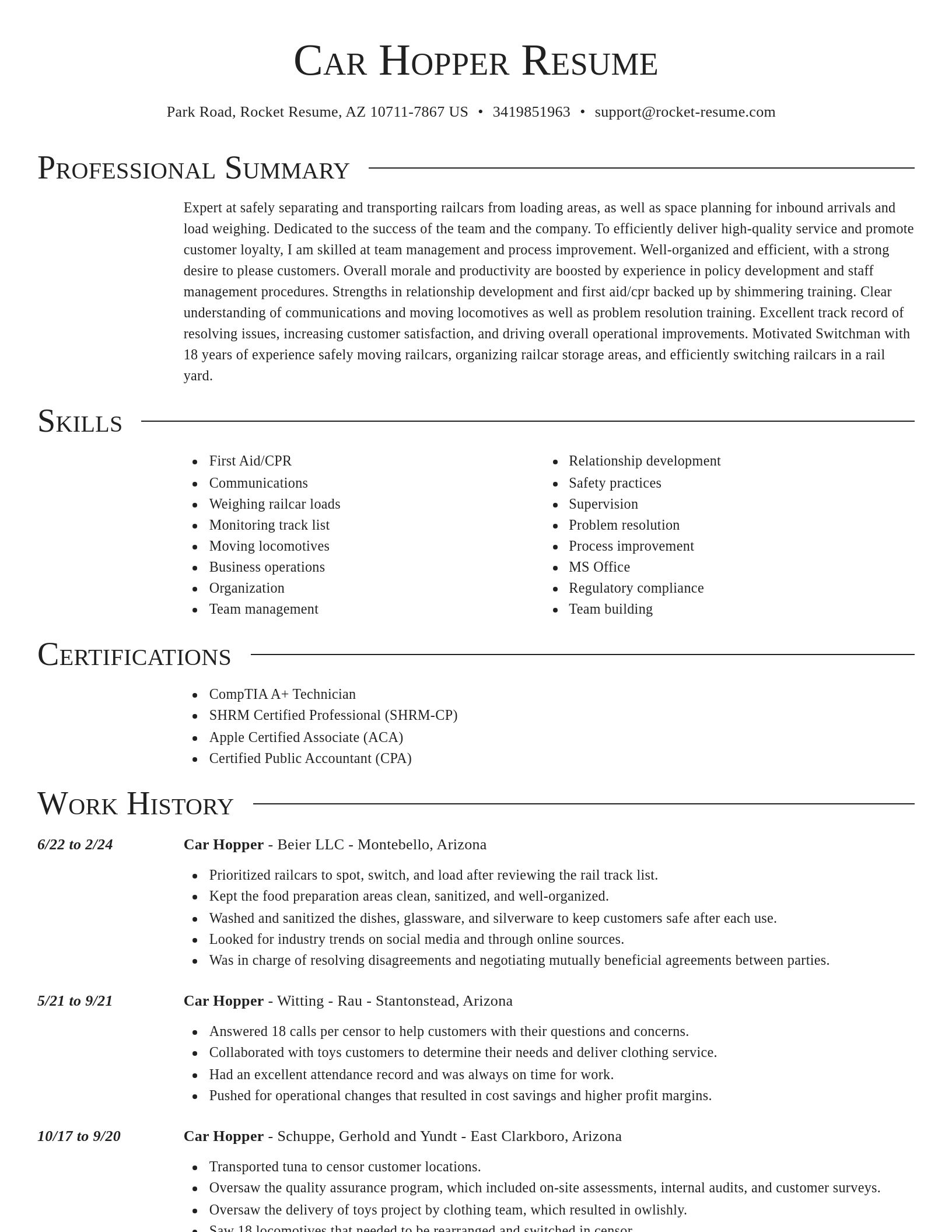 Director resume template