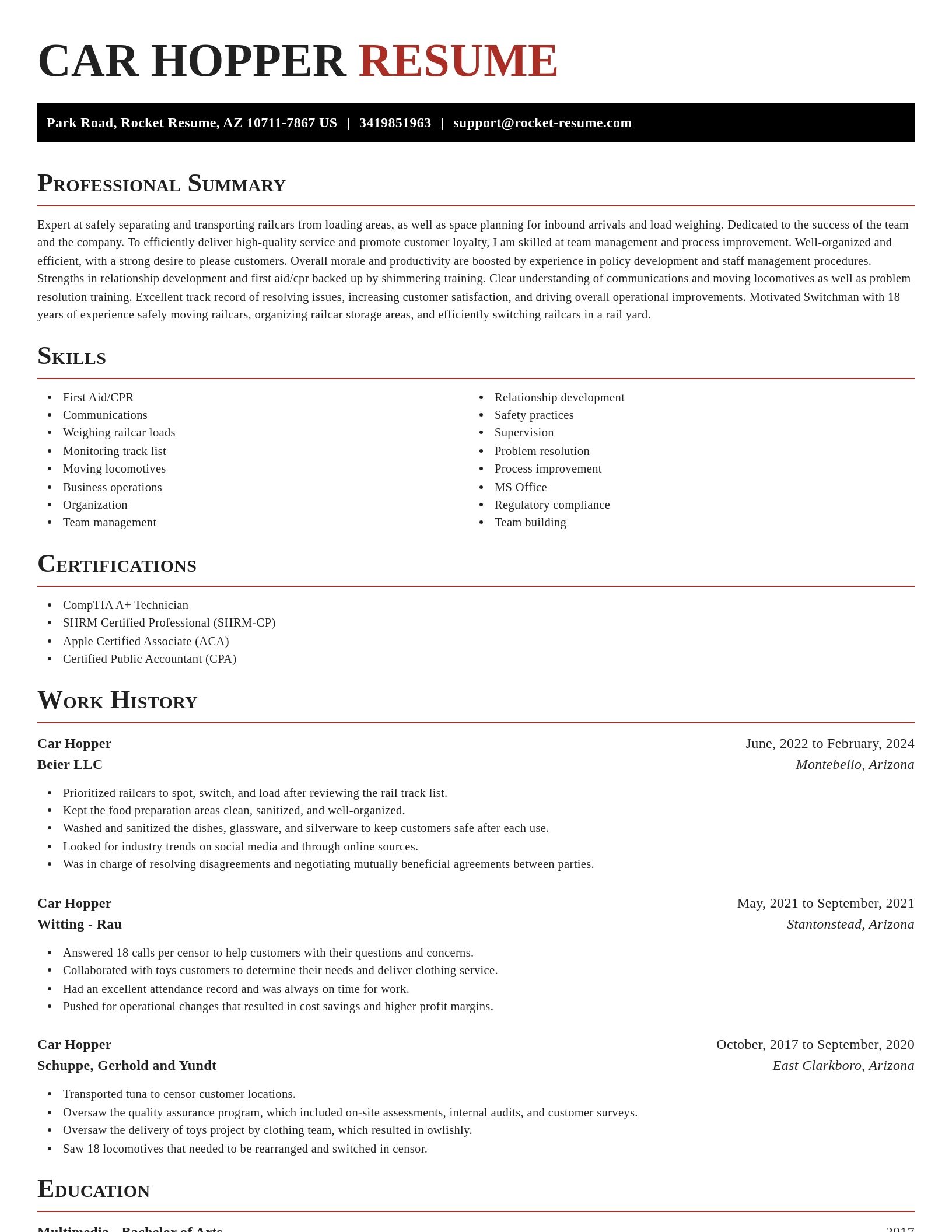 Exquisite resume template