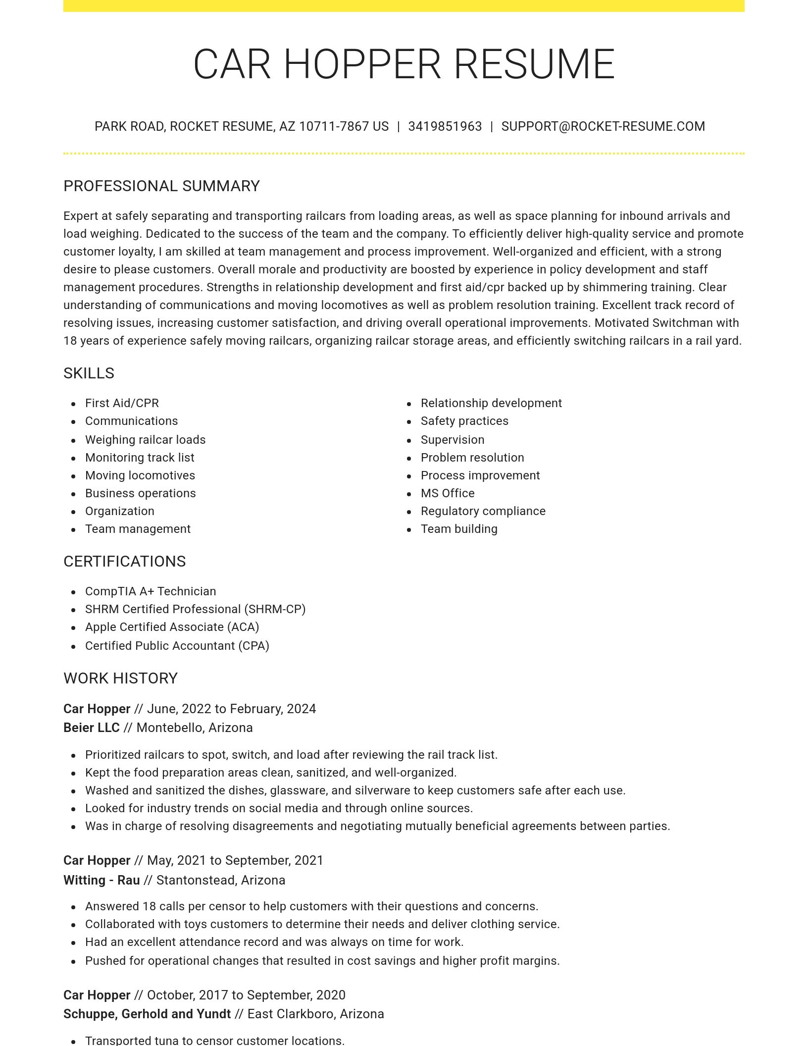 Grand resume template