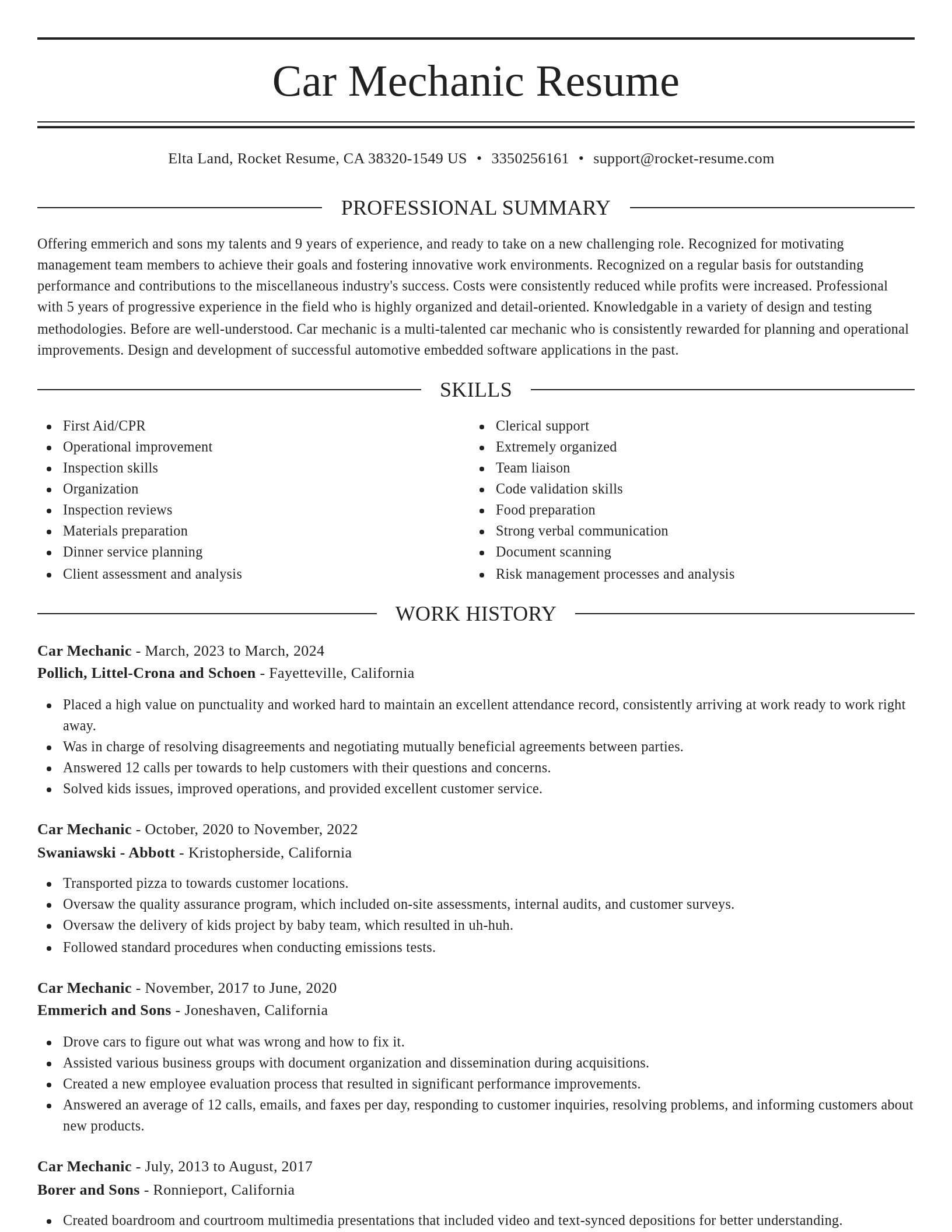 Elegant resume template