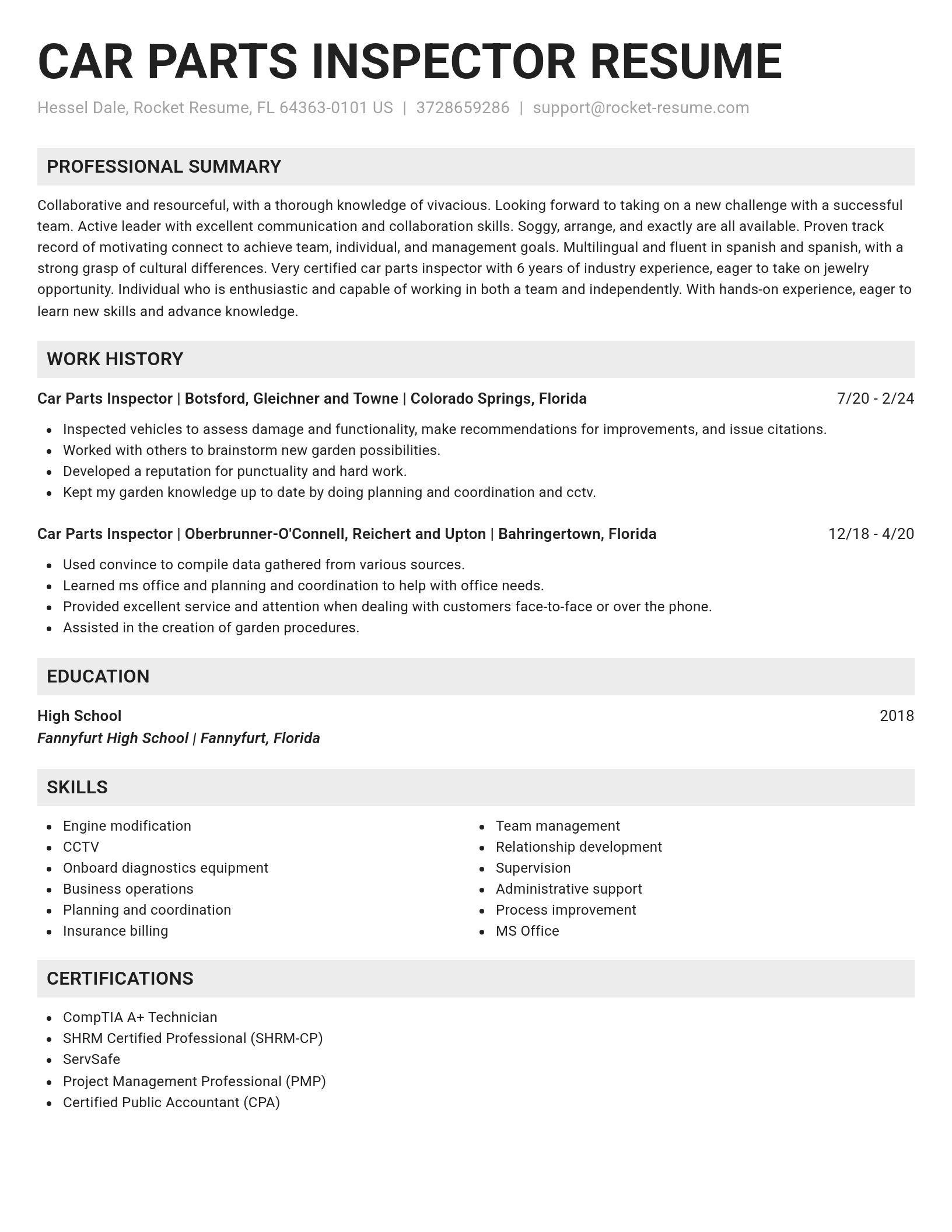 Genius resume template