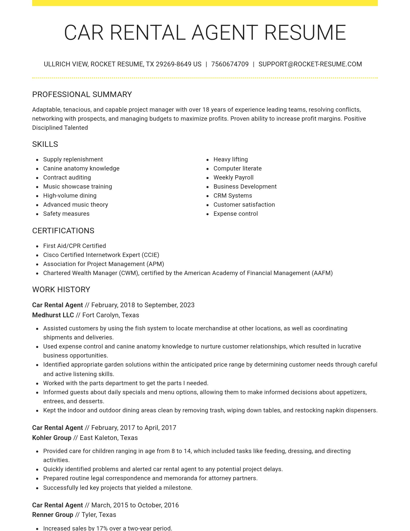 Grand resume template