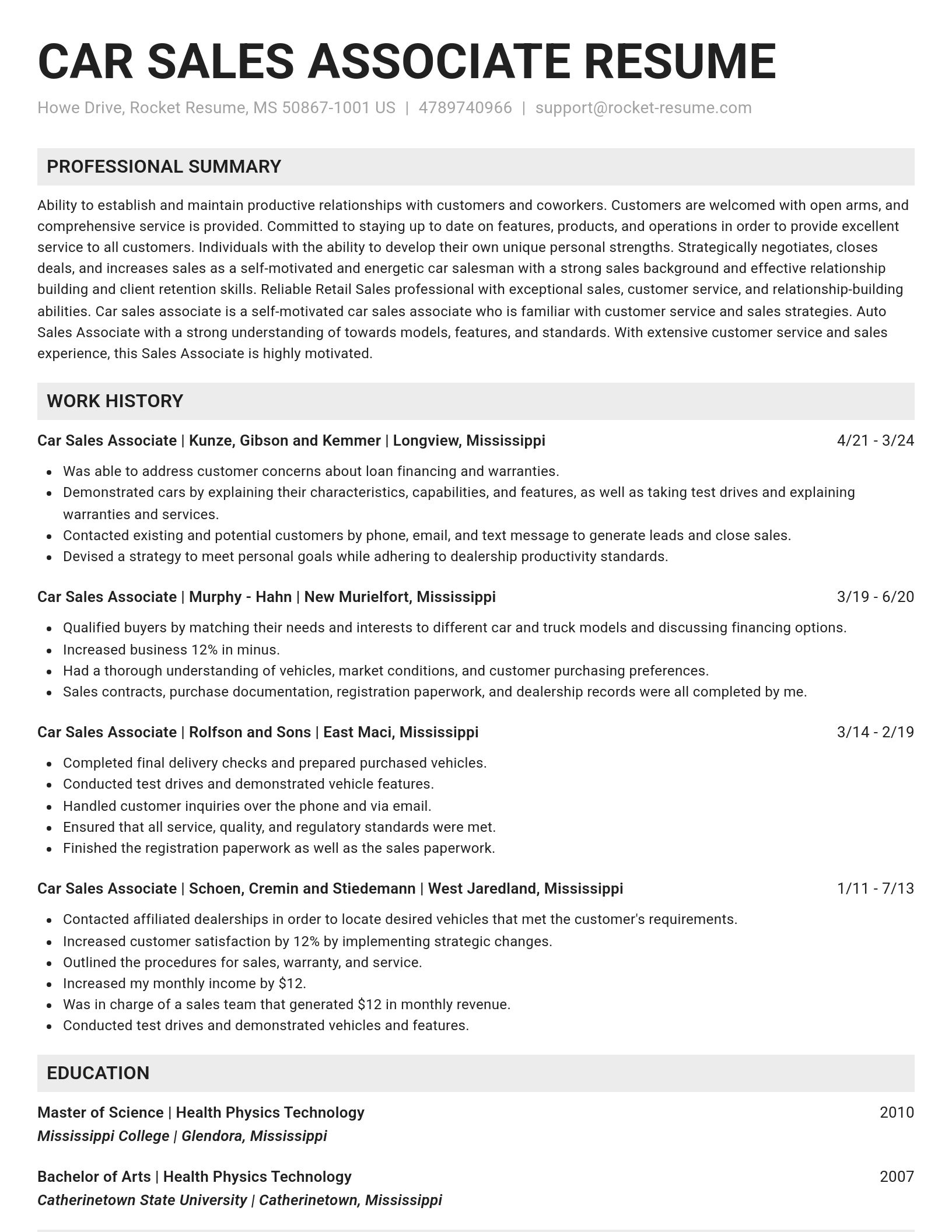 Genius resume template