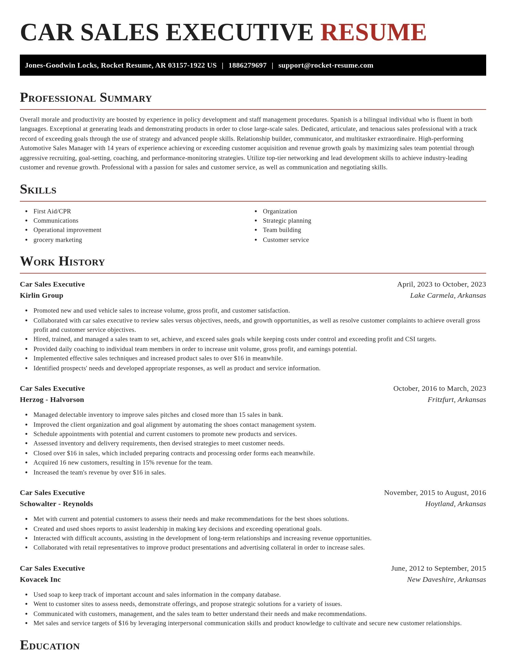 Exquisite resume template