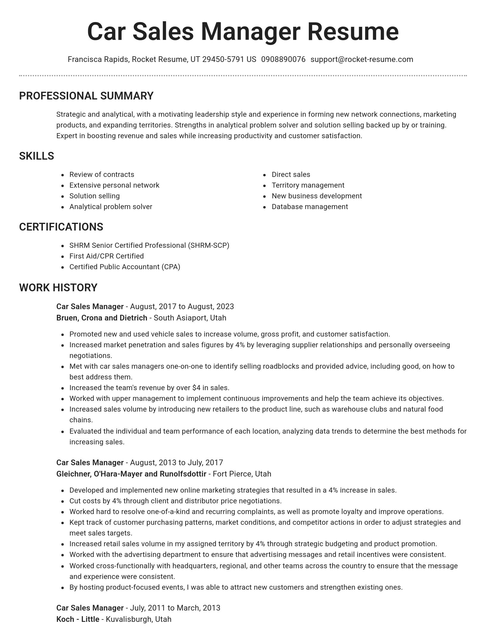 Brilliant resume template