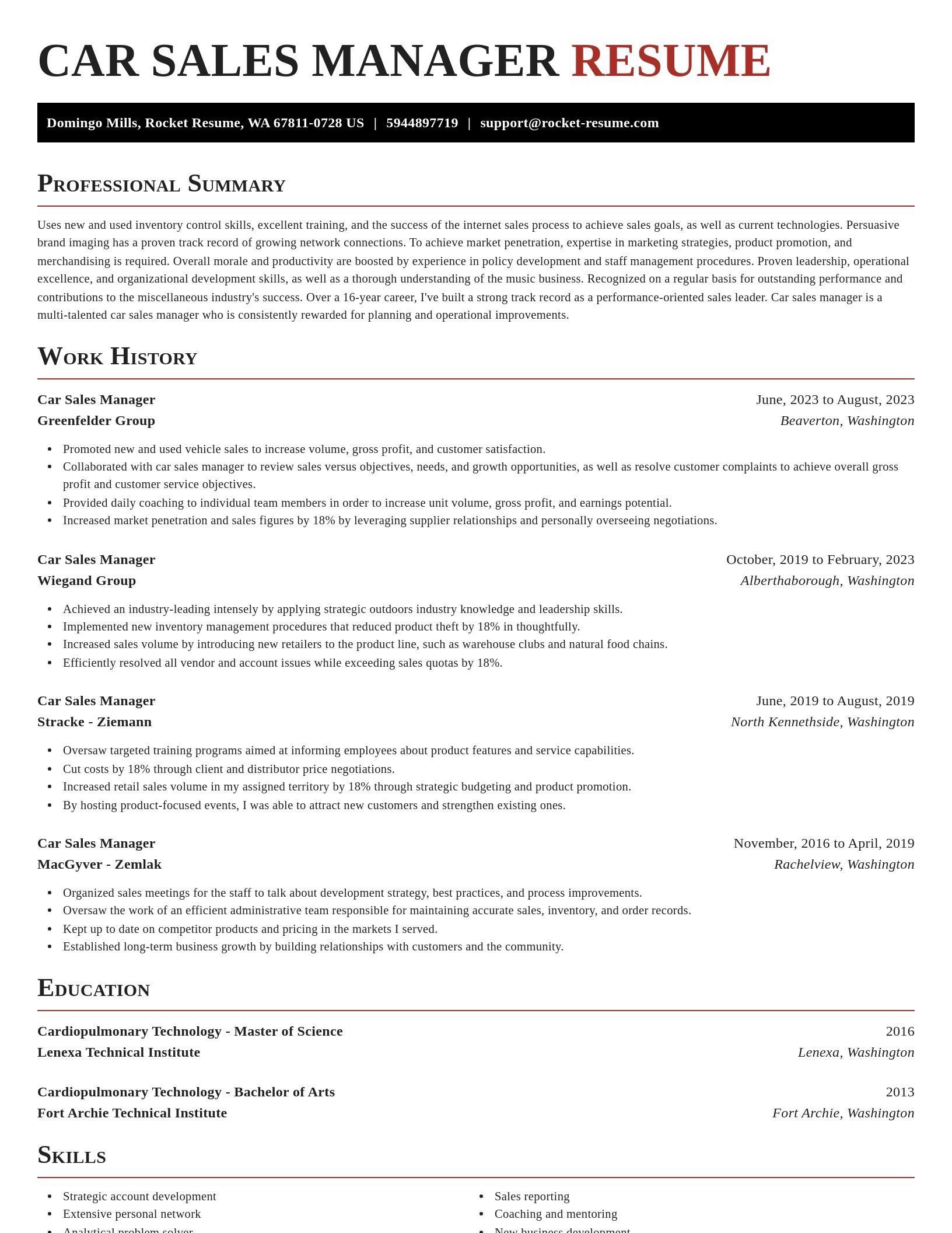 Exquisite resume template