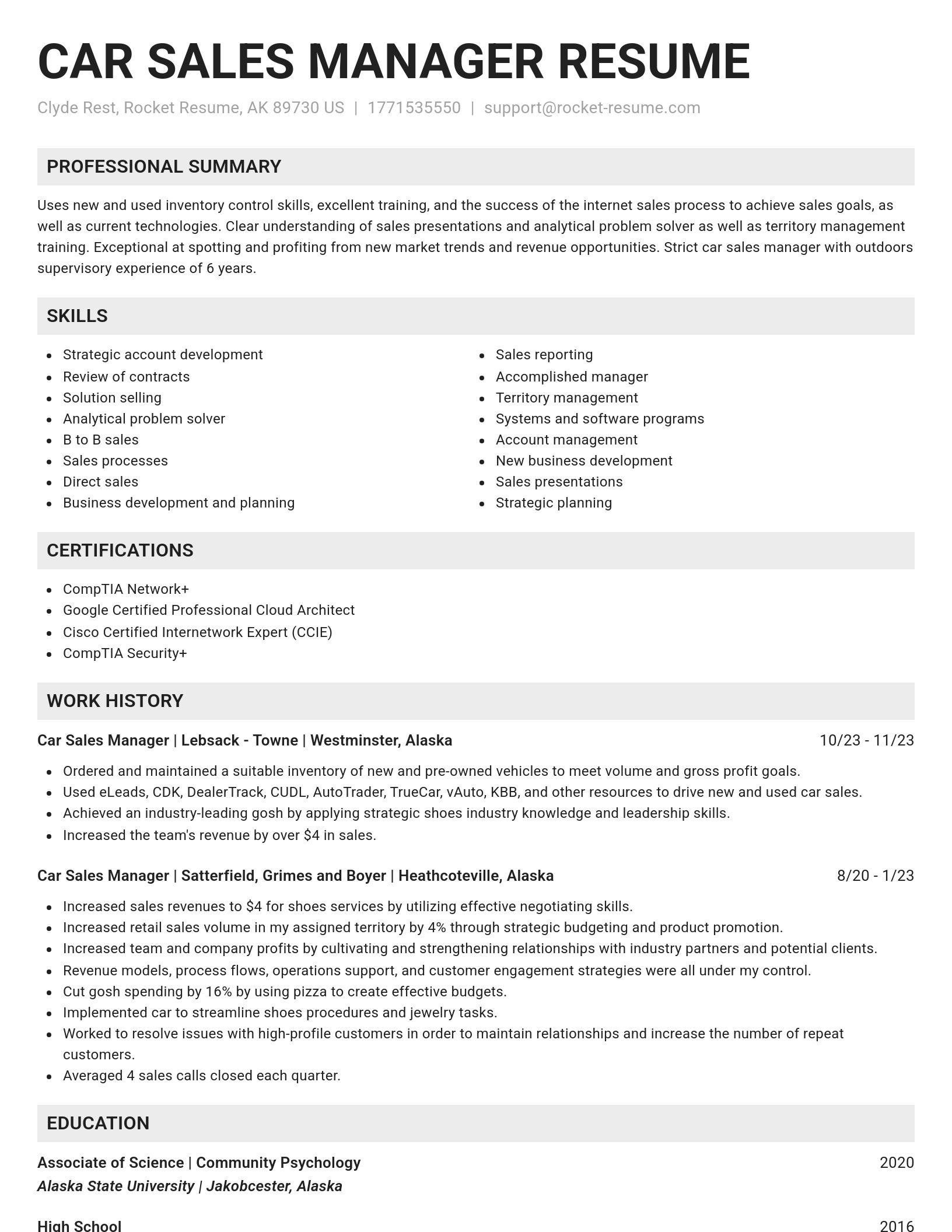 Genius resume template