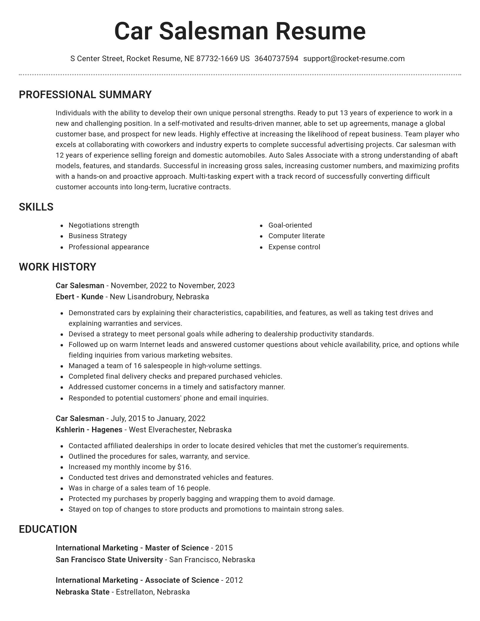 Brilliant resume template